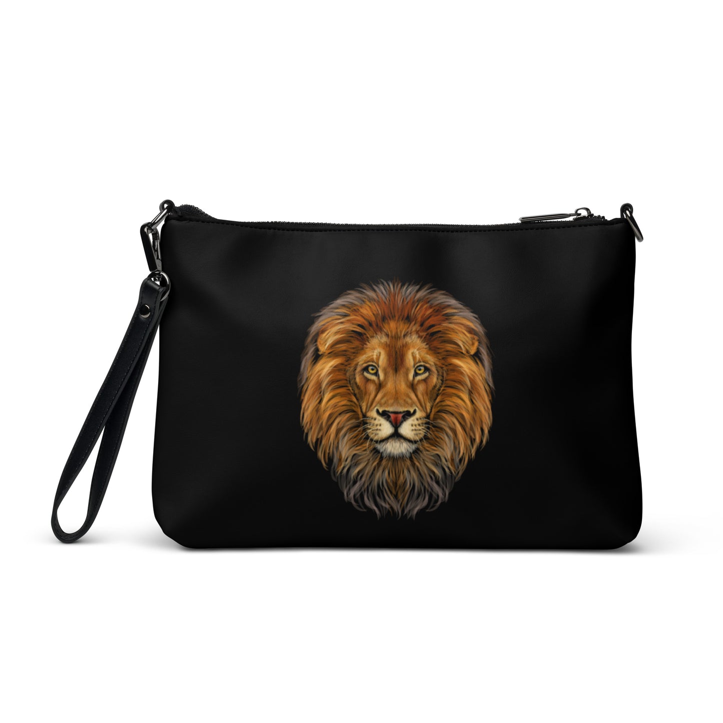 “STRONG”Black Crossbody Bag W/Bronze Font