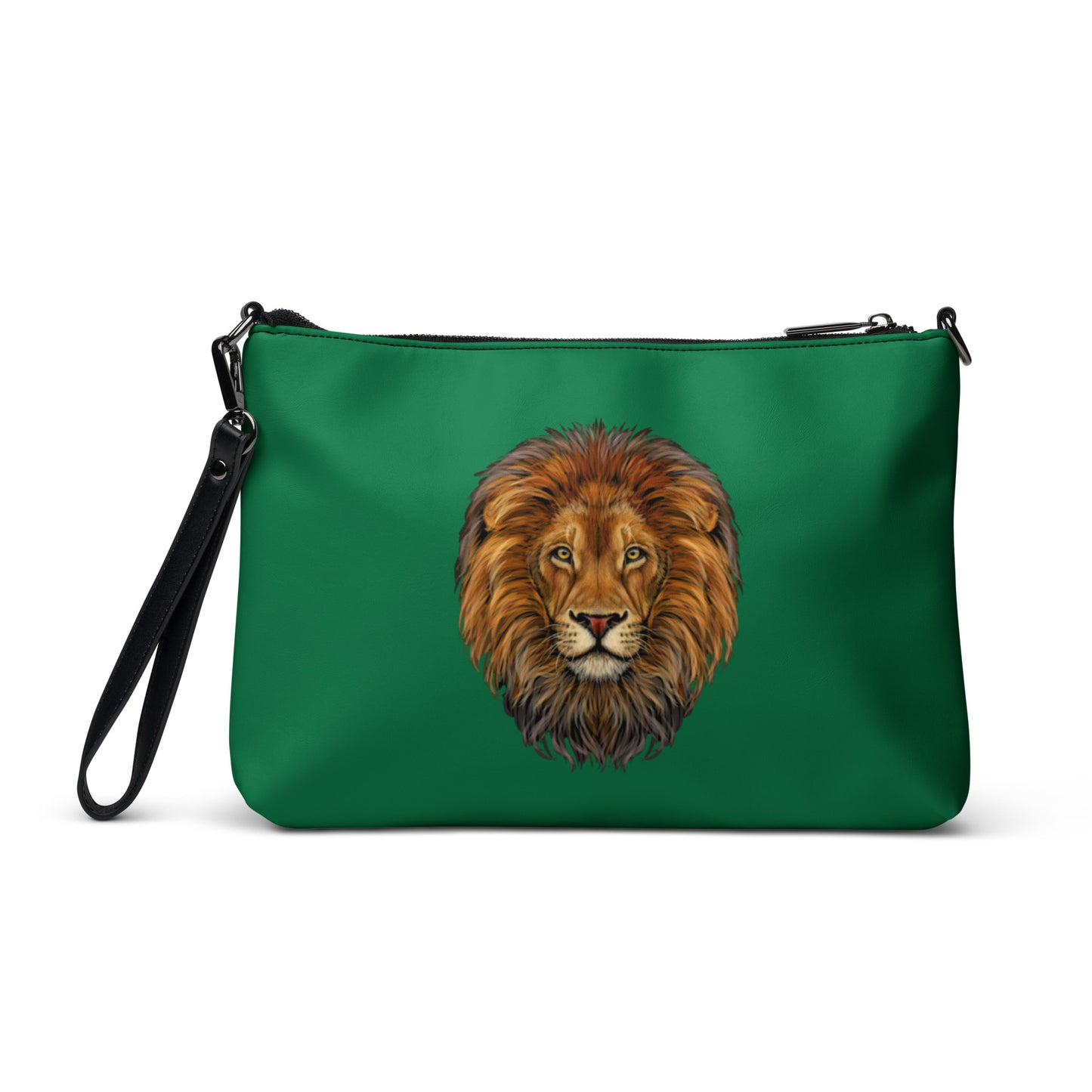“STRONG”Green Crossbody Bag W/Champagne Font