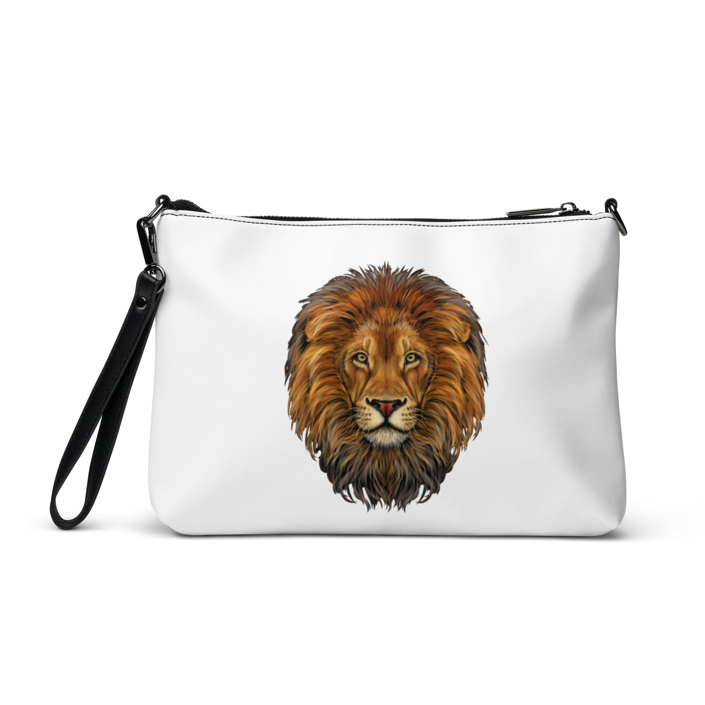 “BRAVE!”White Crossbody Bag W/Red Font