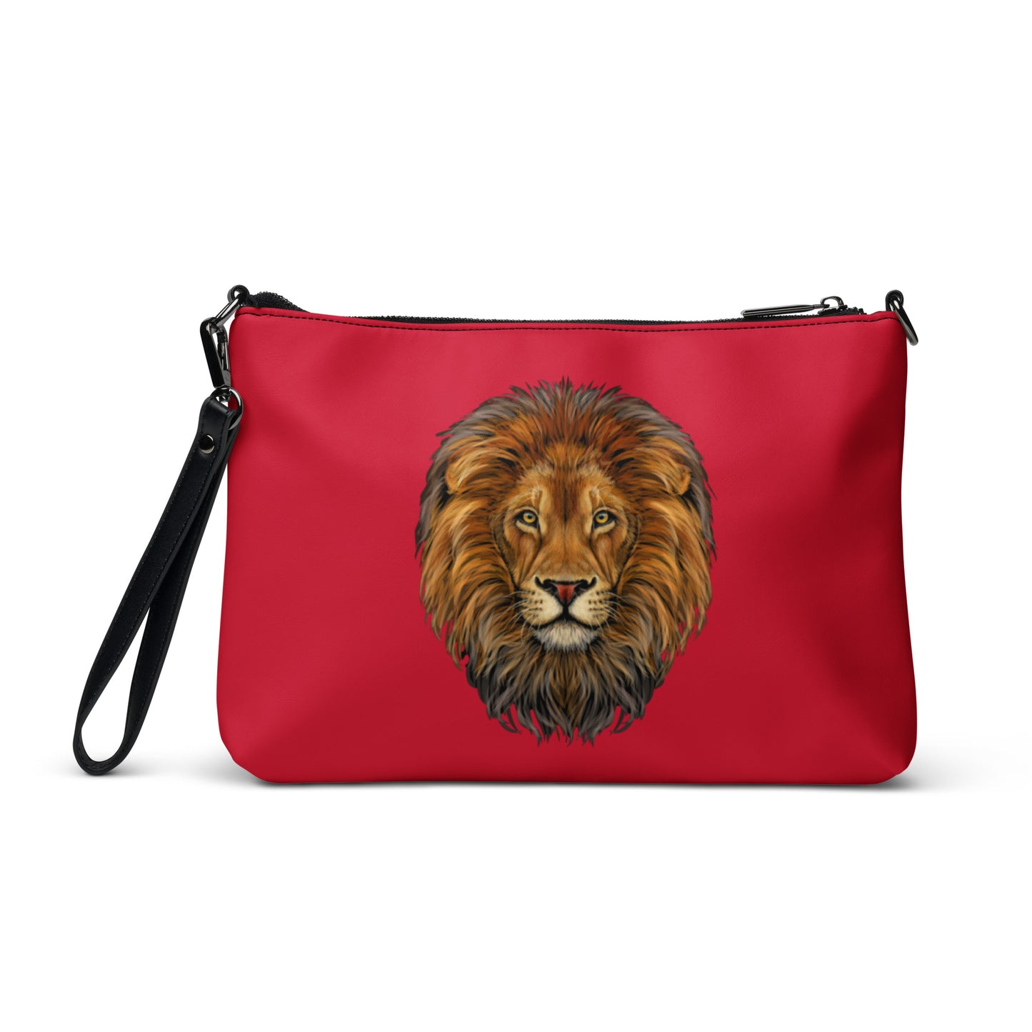 “BRAVE!”Red Crossbody Bag W/White Font