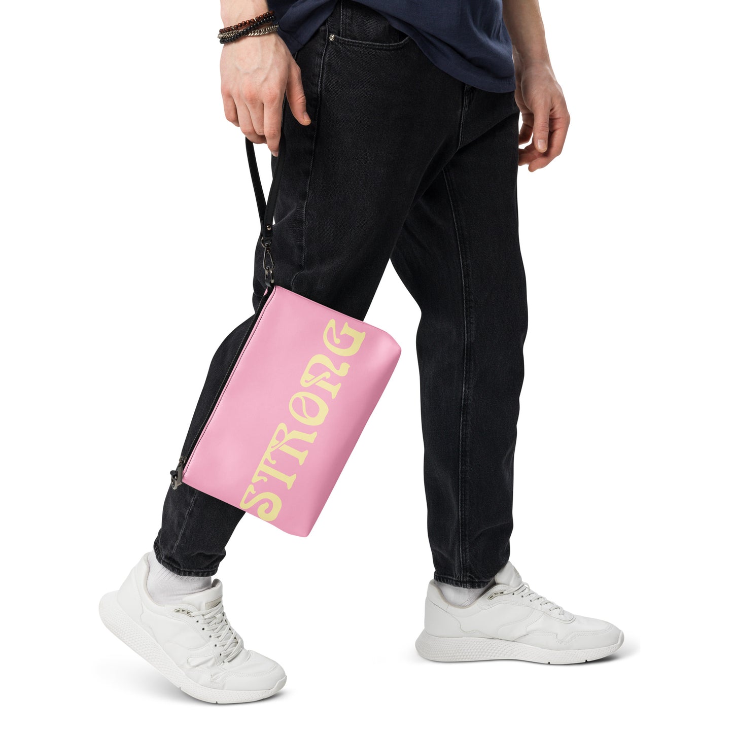 “STRONG”Cotton Candy Crossbody Bag W/Banana Font