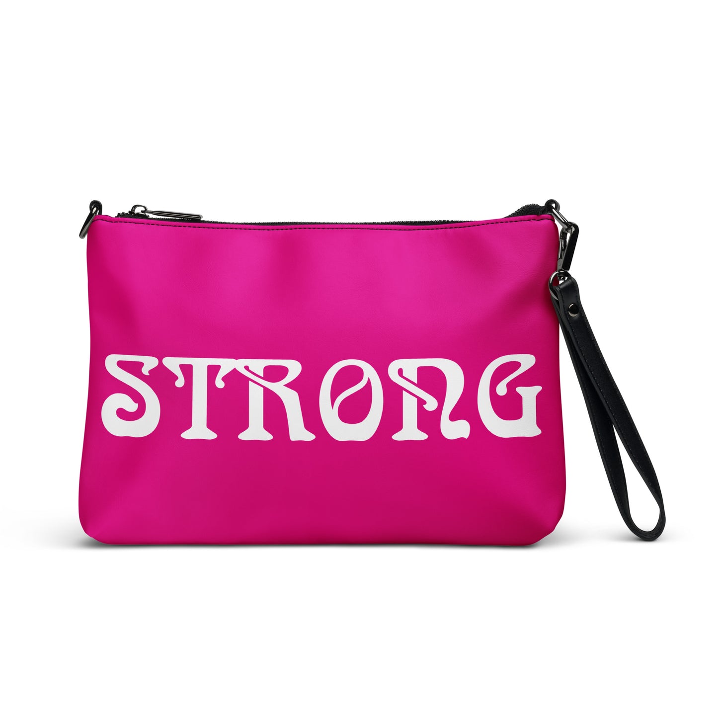 “STRONG”Violet Crossbody Bag W/White Font