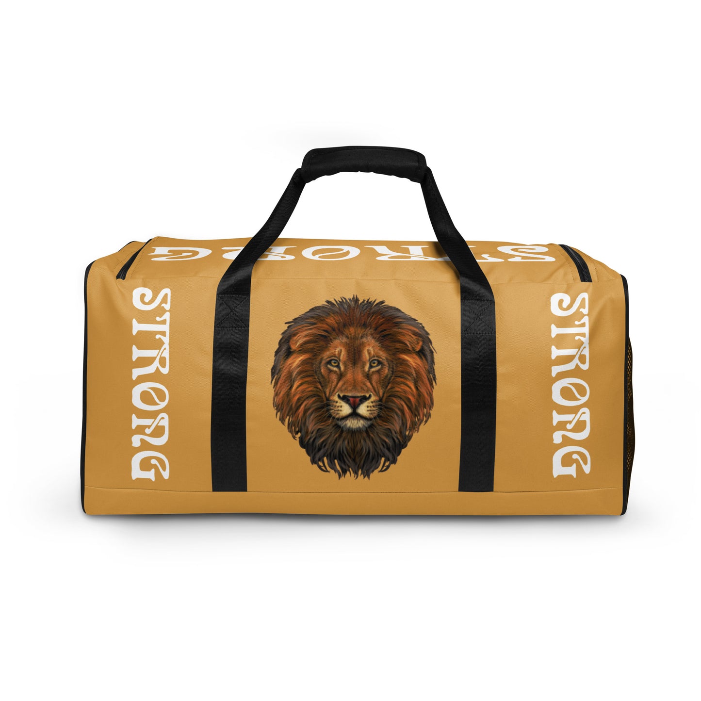 “STRONG” Fawn Duffle Bag W/White Font