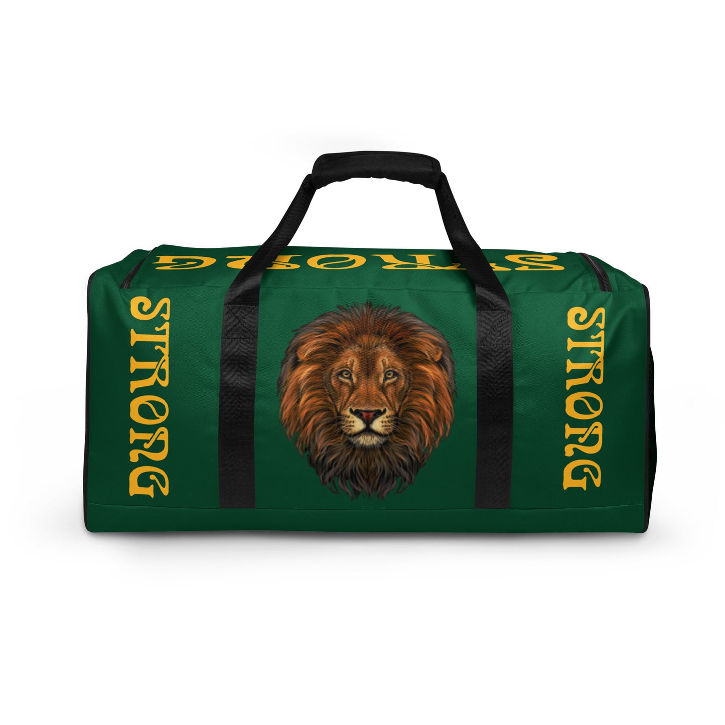 “STRONG” Green Duffle Bag W/Yellow Font