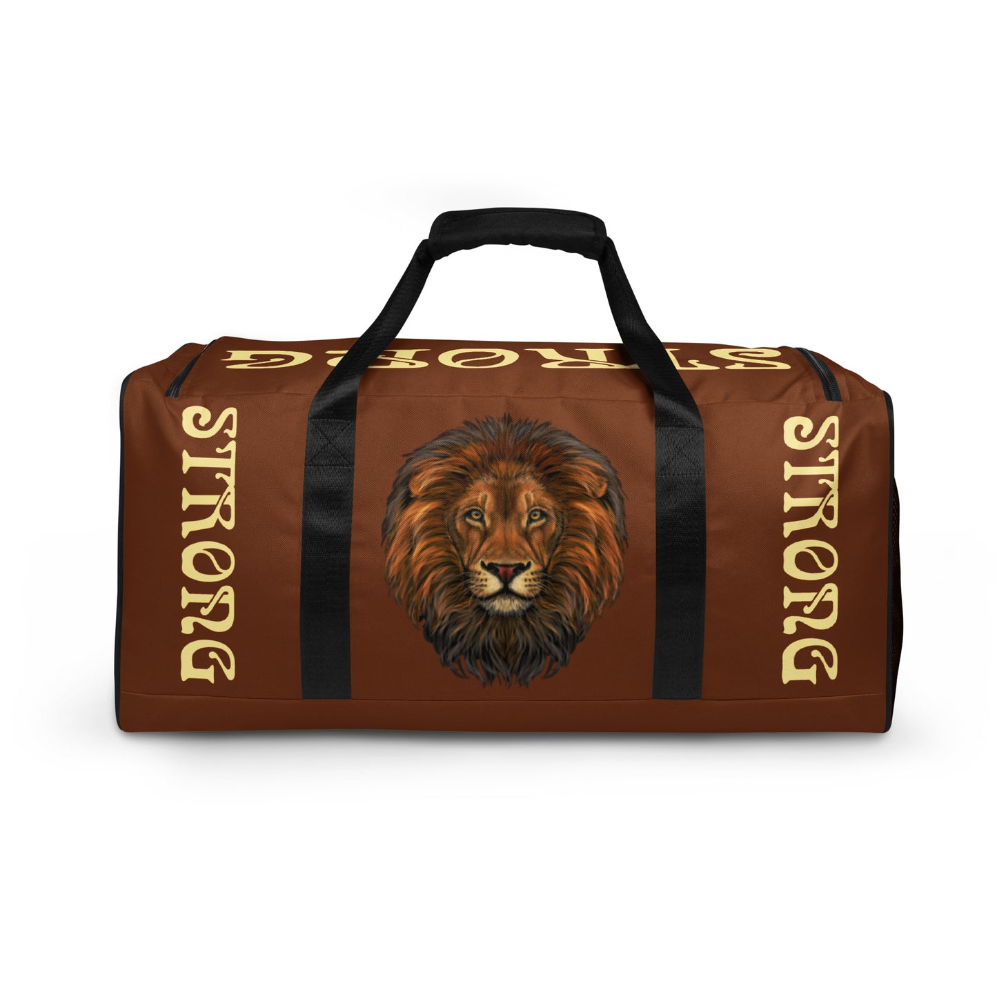“STRONG” Brown Duffle Bag W/Banana Font