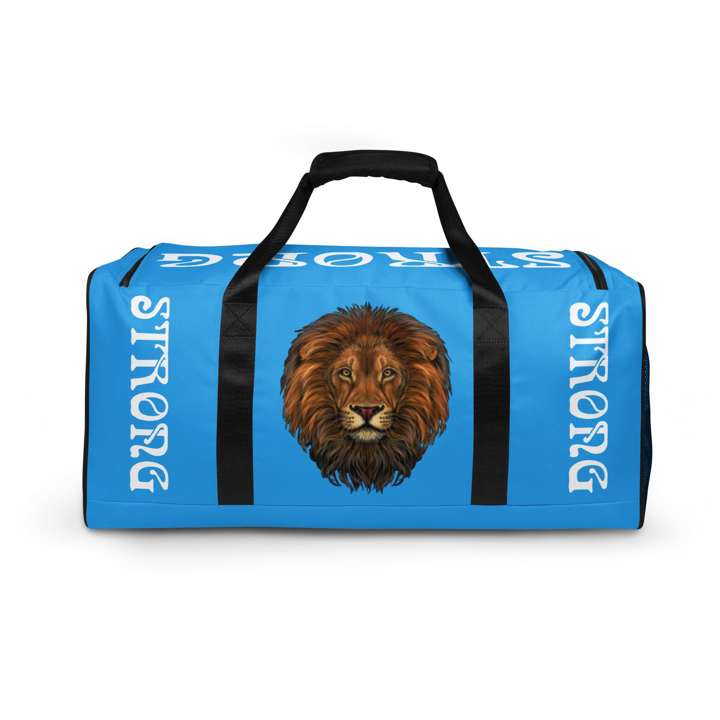 “STRONG”SkyBlue Duffle Bag W/White Font