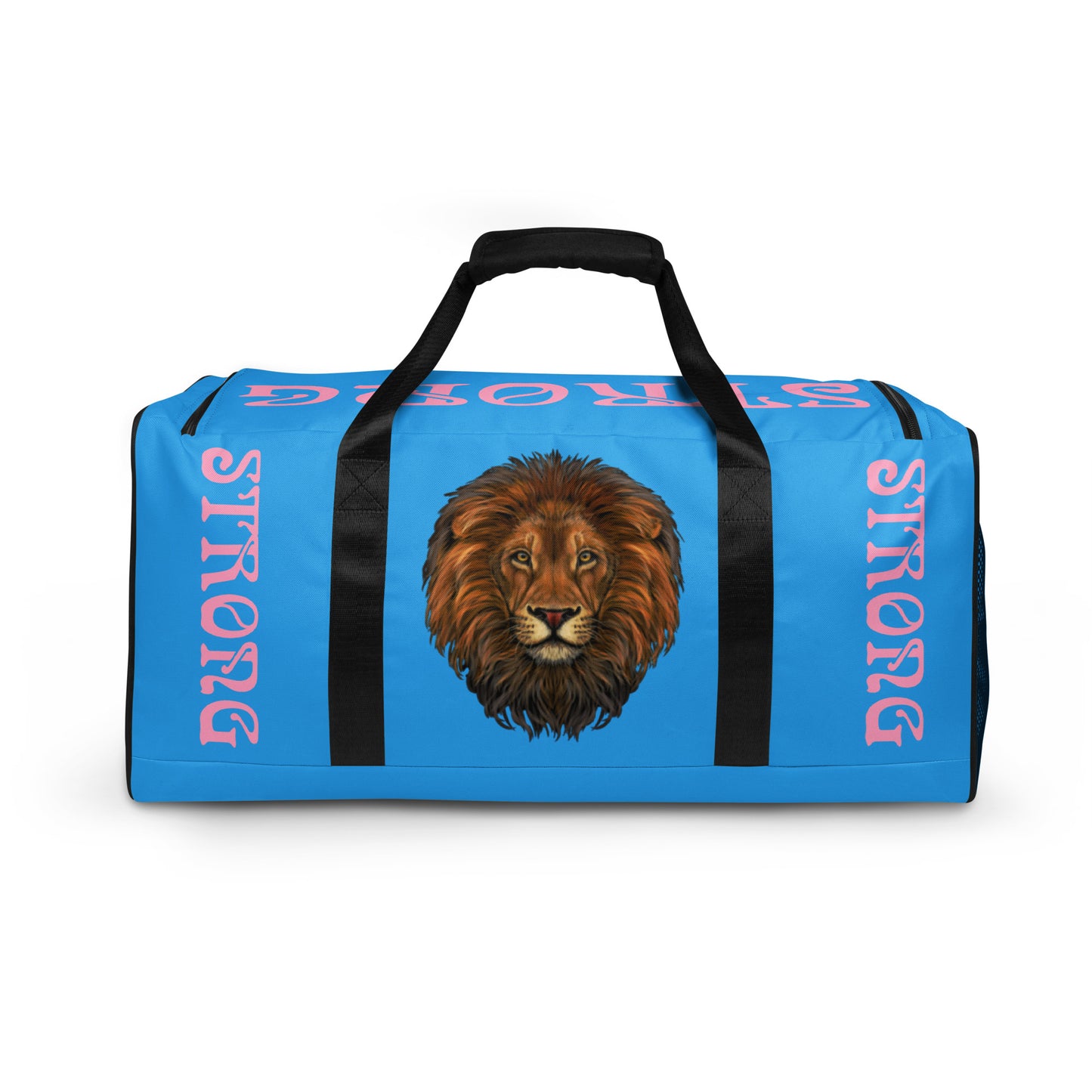 “STRONG”SkyBlue Duffle Bag W/Cotton Candy Font
