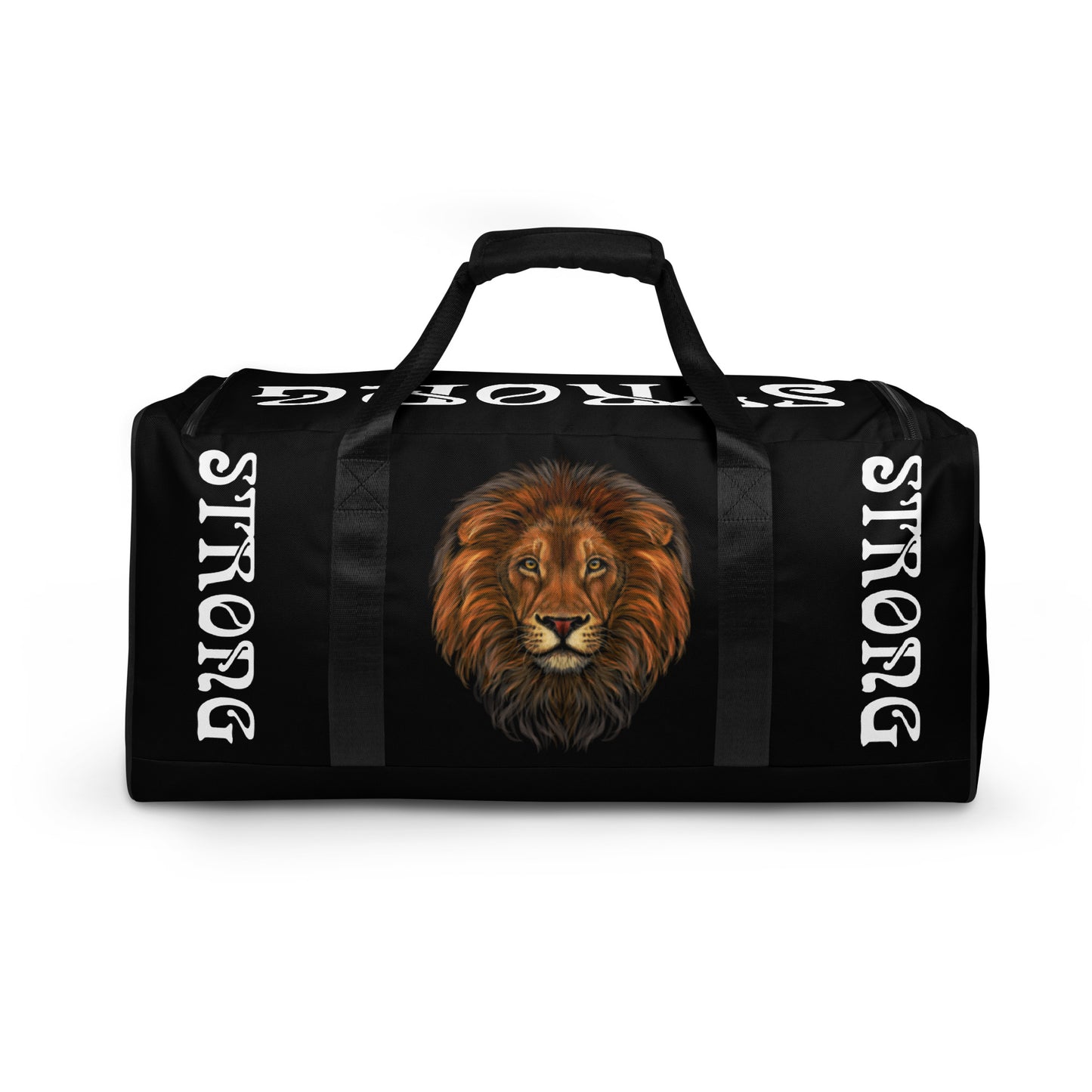 “STRONG” Black Duffle Bag W/White Font