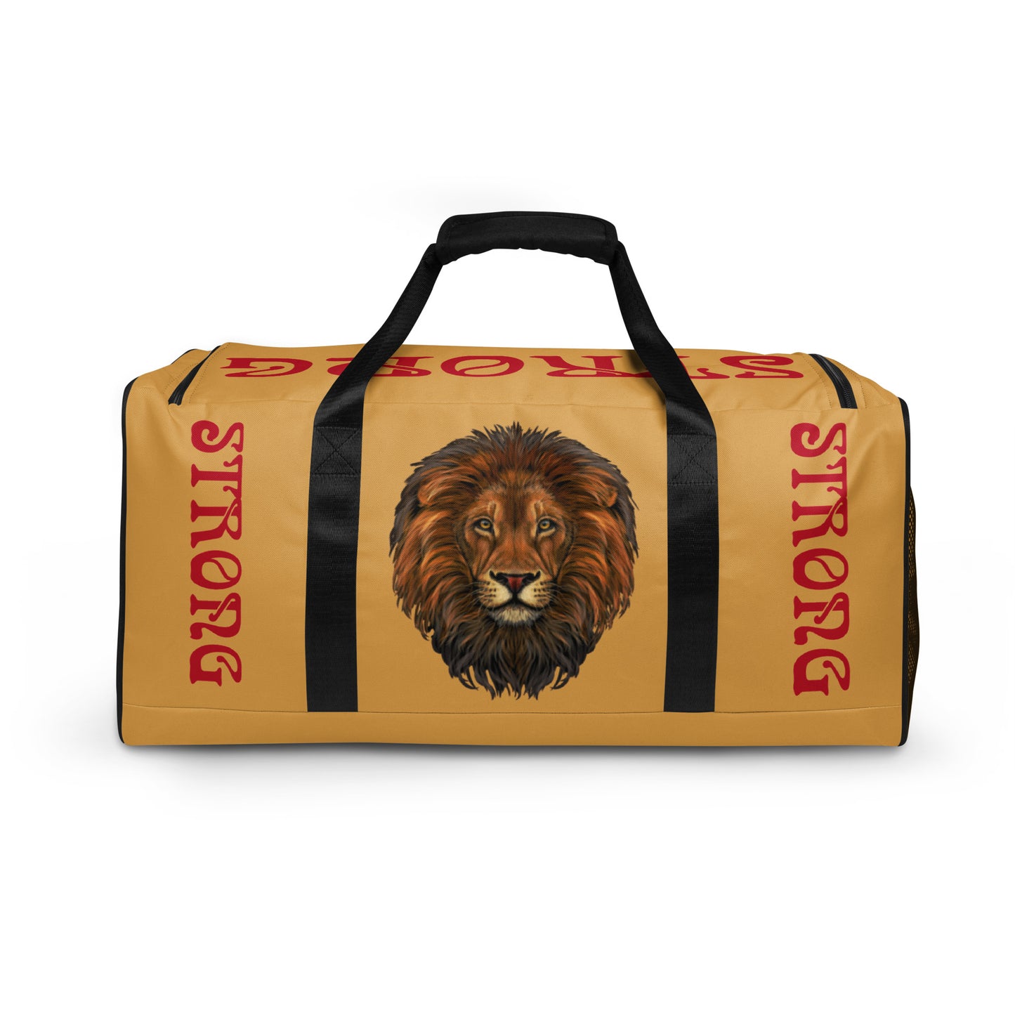 “STRONG” Fawn Duffle Bag W/Red Font