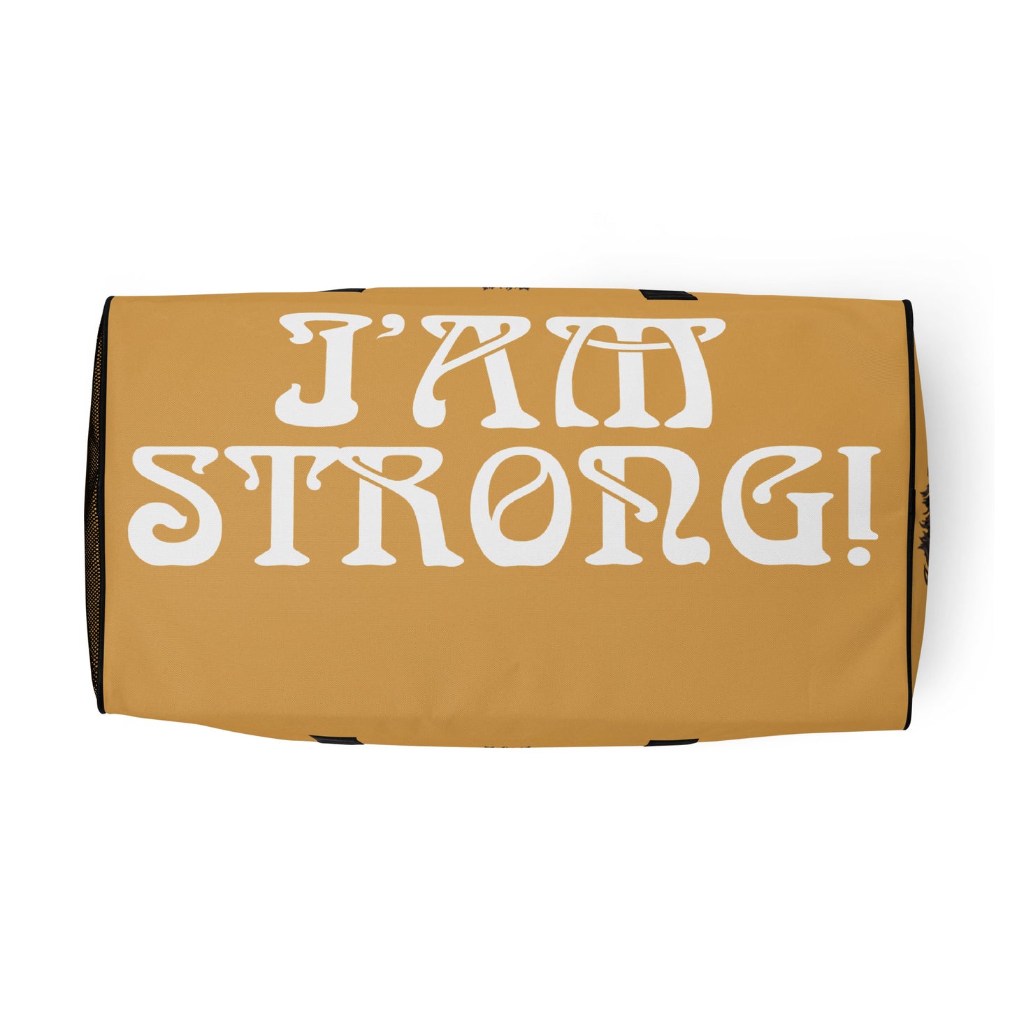 “STRONG” Fawn Duffle Bag W/White Font