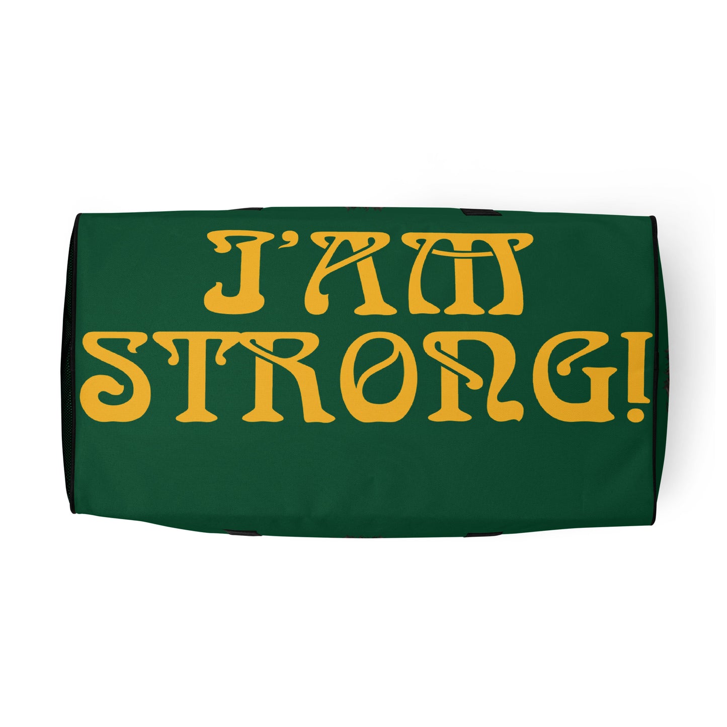 “STRONG” Green Duffle Bag W/Yellow Font