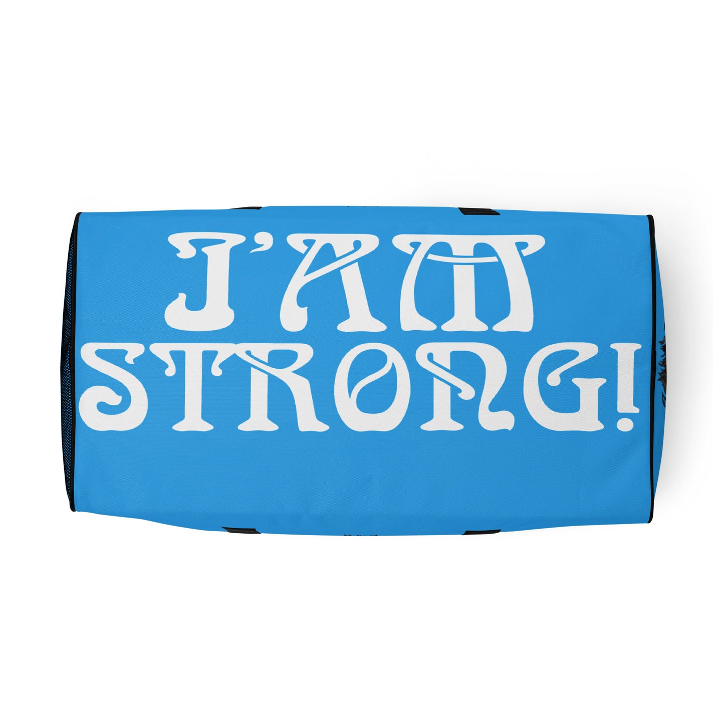 “STRONG”SkyBlue Duffle Bag W/White Font