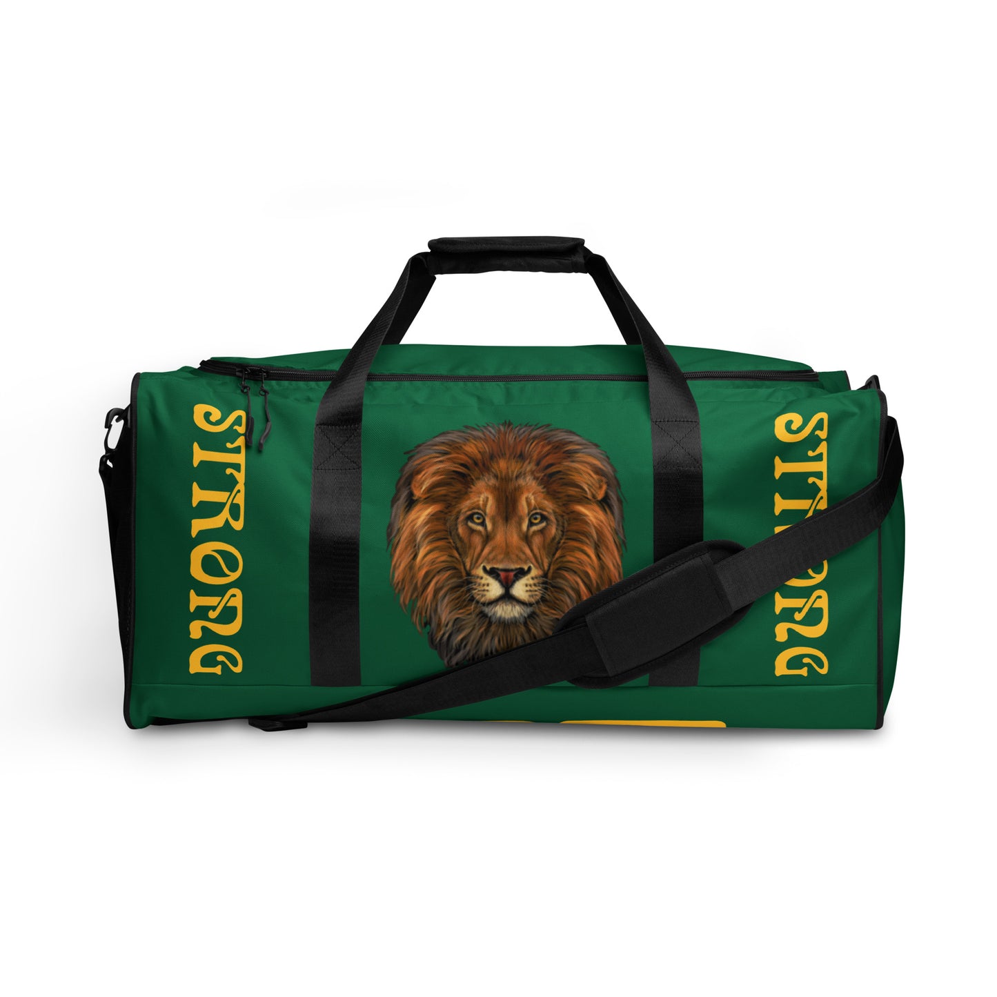 “STRONG” Green Duffle Bag W/Yellow Font