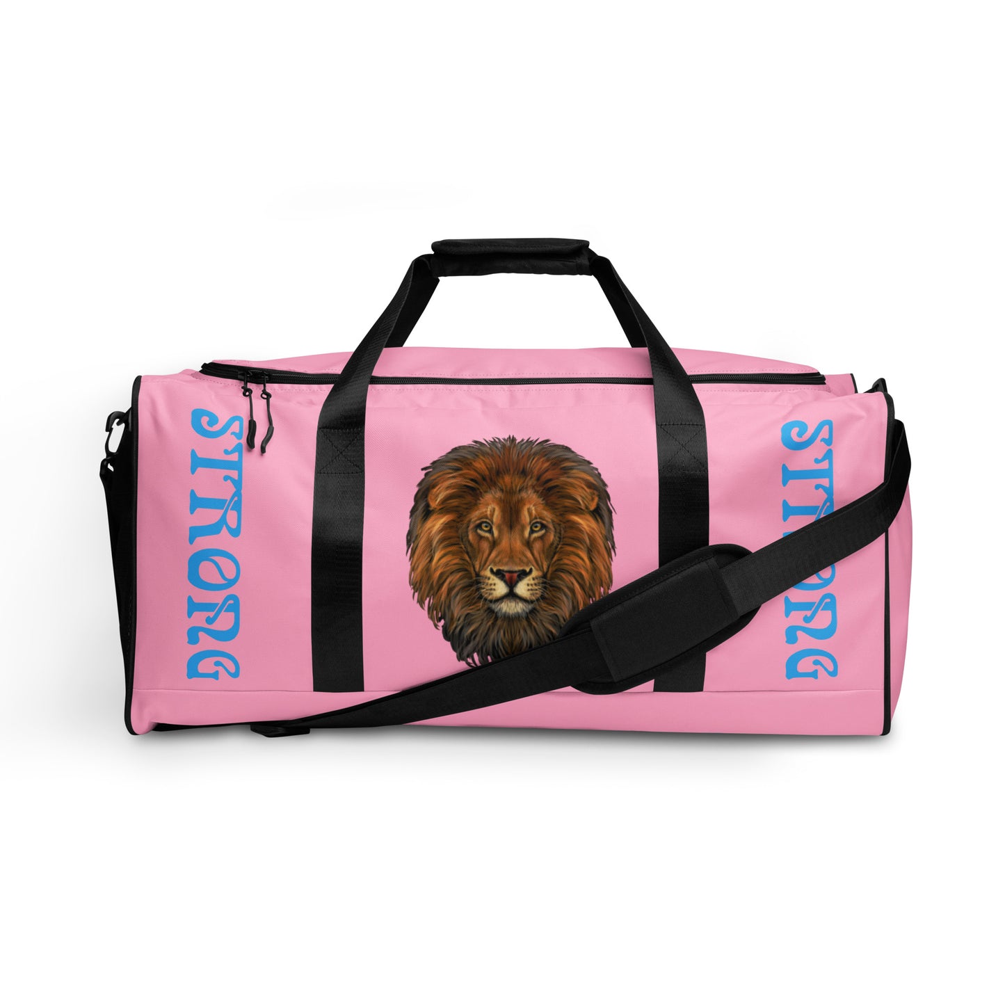 “STRONG” Cotton Candy Duffle Bag W/SkyBlue Font