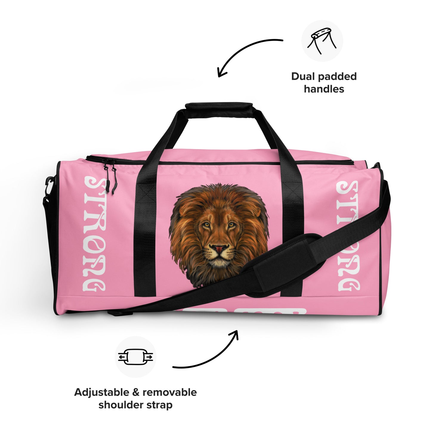 “STRONG” Cotton Candy Duffle Bag W/White Font