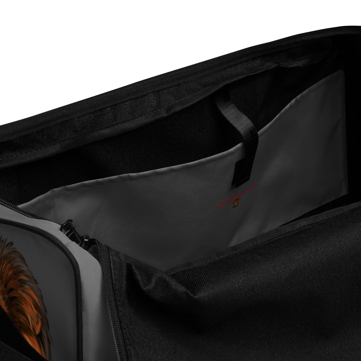 “STRONG” Grey Duffle Bag W/White Font