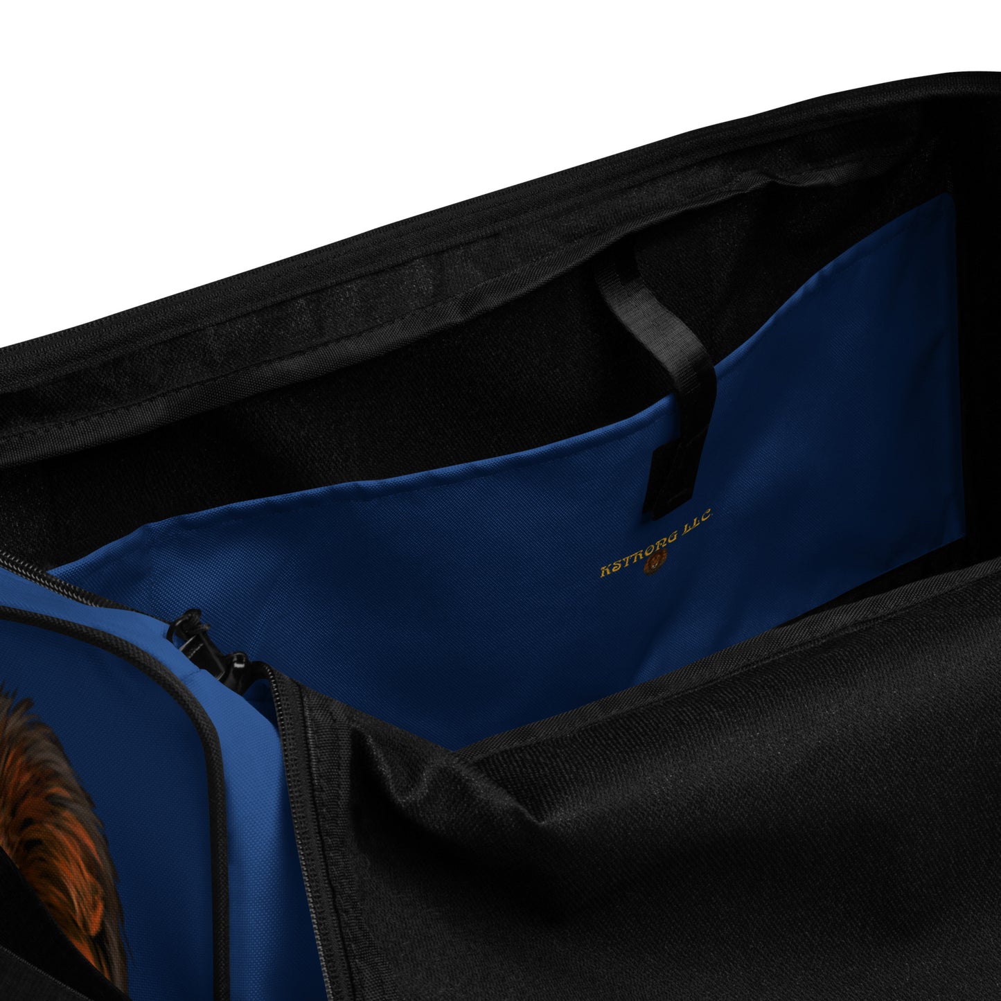 “STRONG” Blue Duffle Bag W/Yellow Font