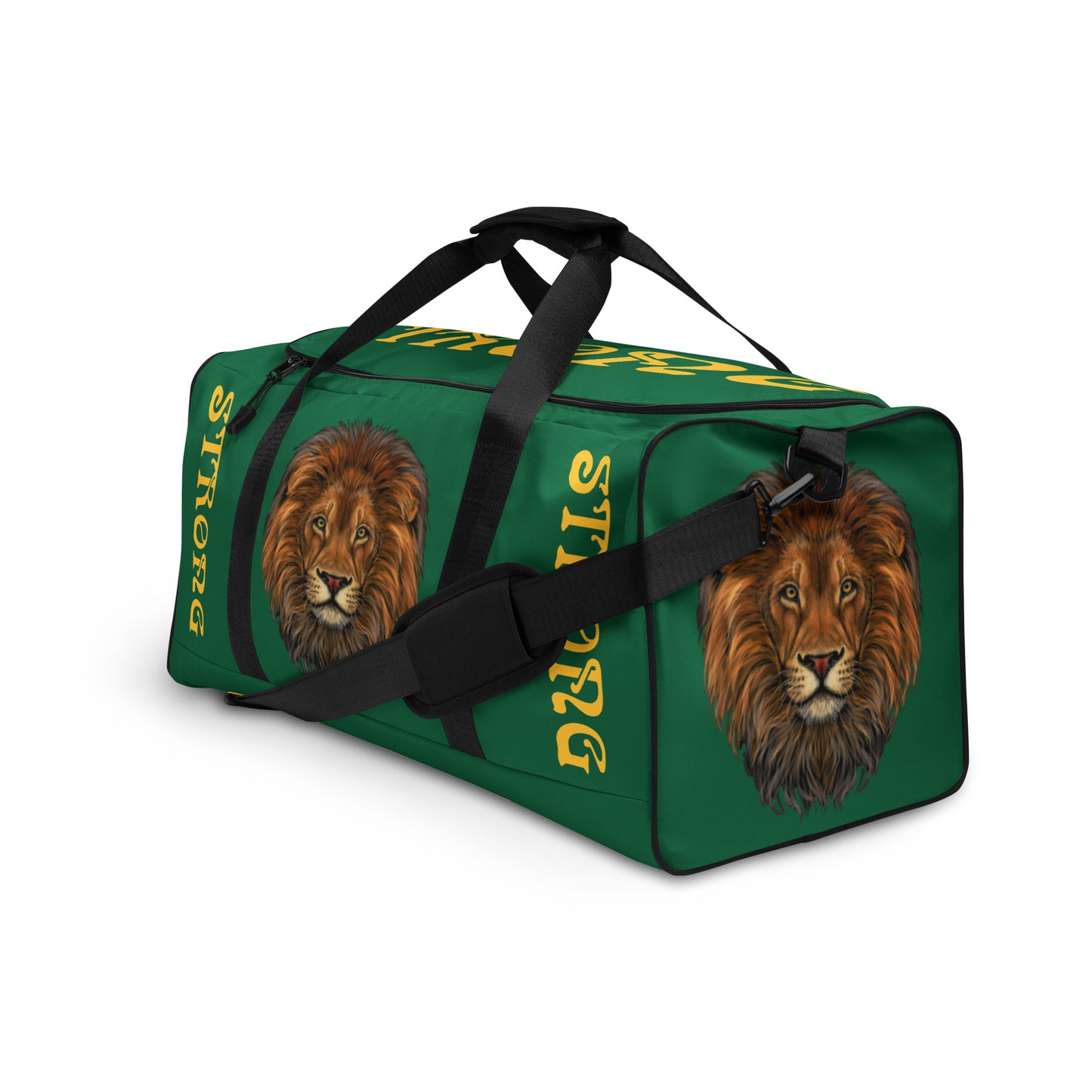 “STRONG” Green Duffle Bag W/Yellow Font