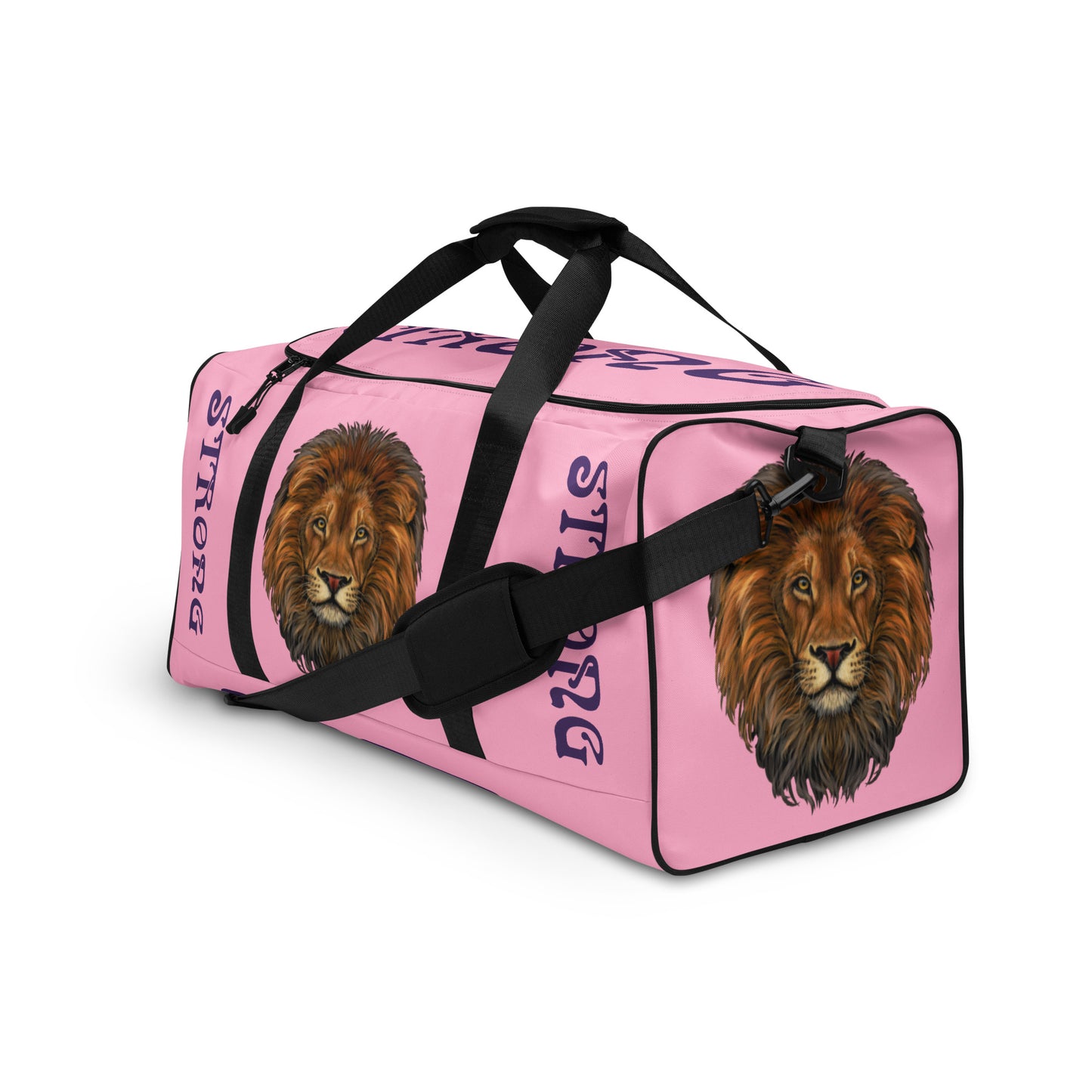 “STRONG” Cotton Candy Duffle Bag W/Purple Font