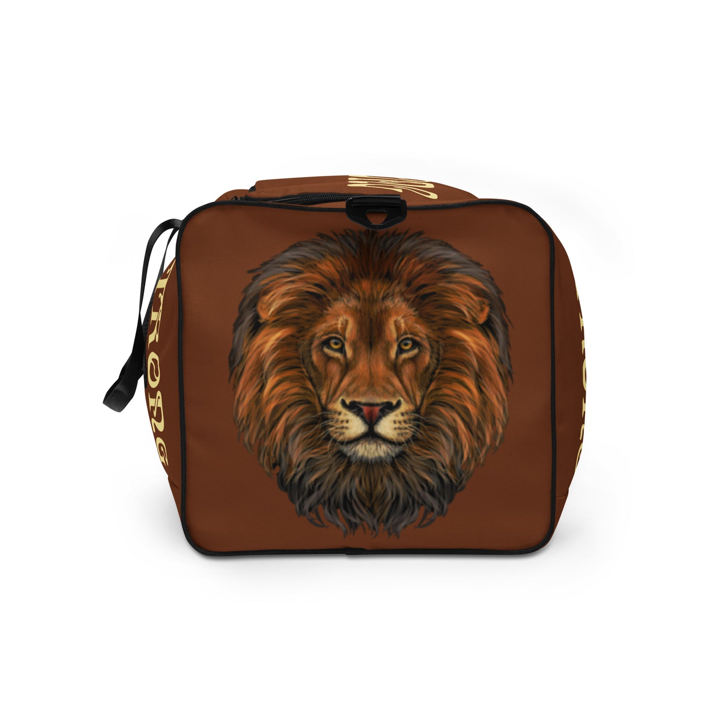 “STRONG” Brown Duffle Bag W/Banana Font