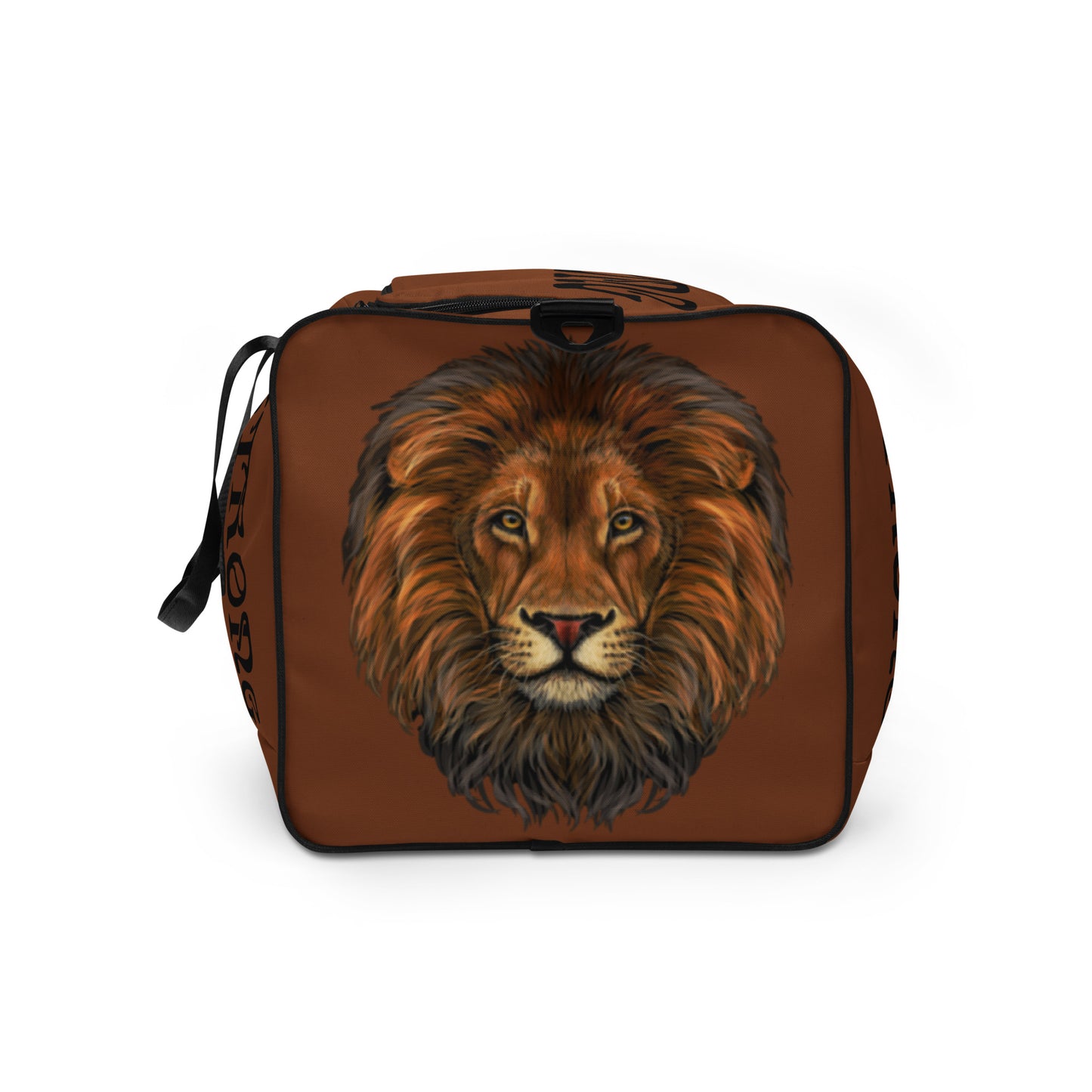 “STRONG” Brown Duffle Bag W/Black Font