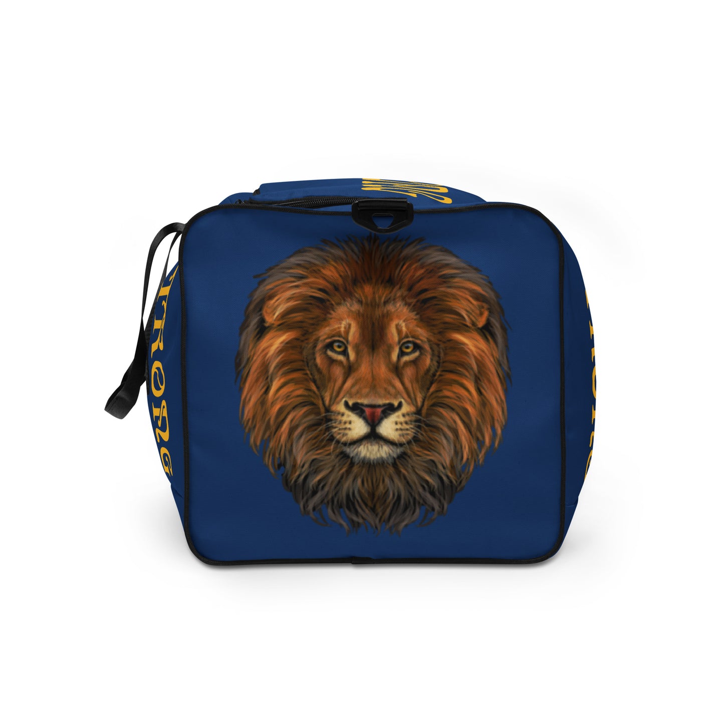 “STRONG” Blue Duffle Bag W/Yellow Font