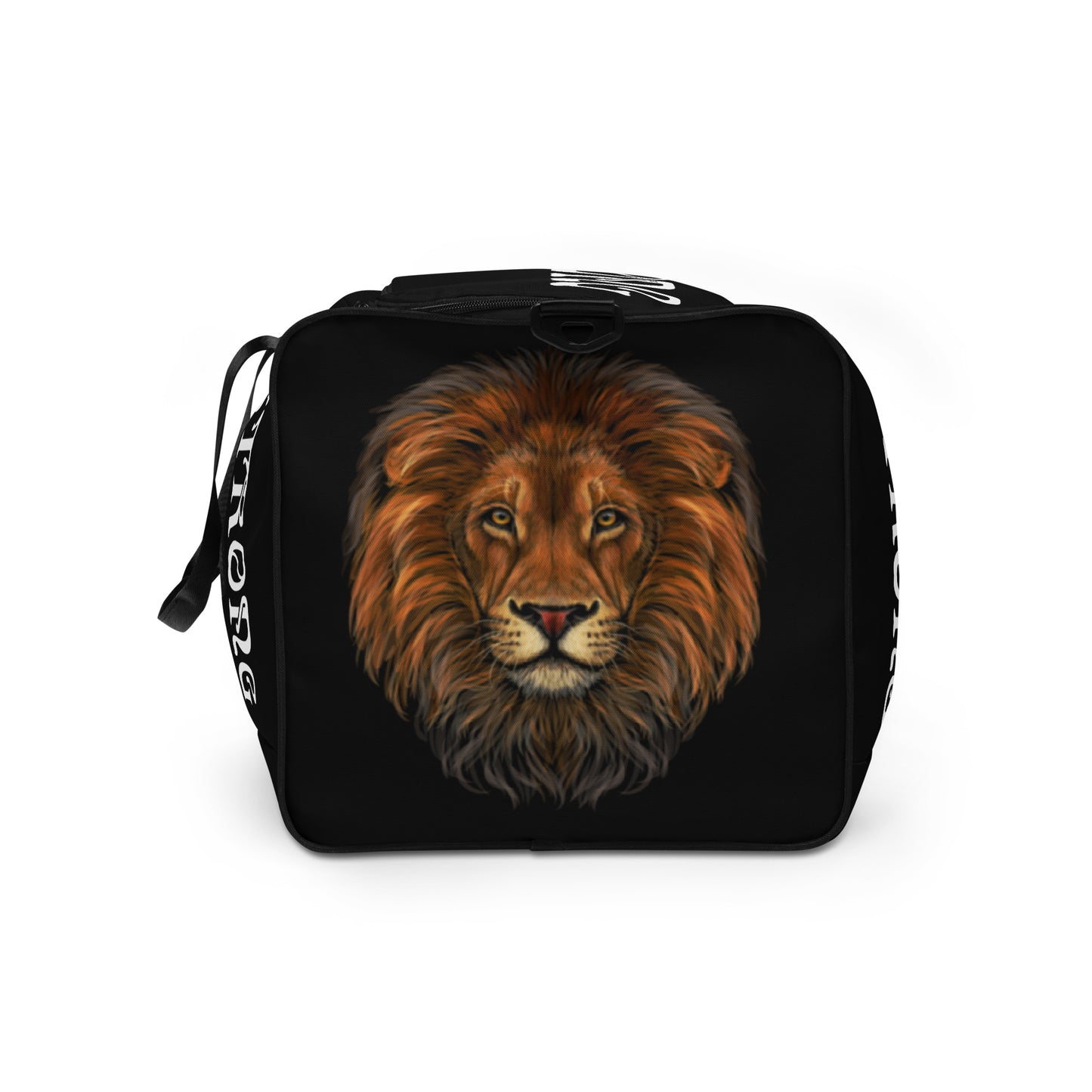 “STRONG” Black Duffle Bag W/White Font