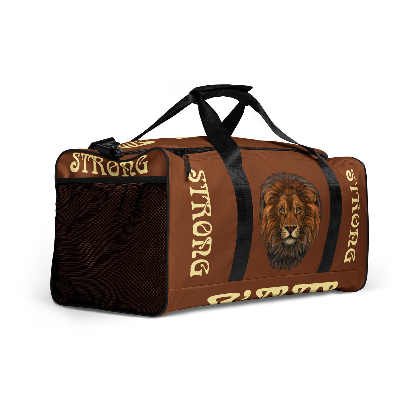 “STRONG” Brown Duffle Bag W/Banana Font