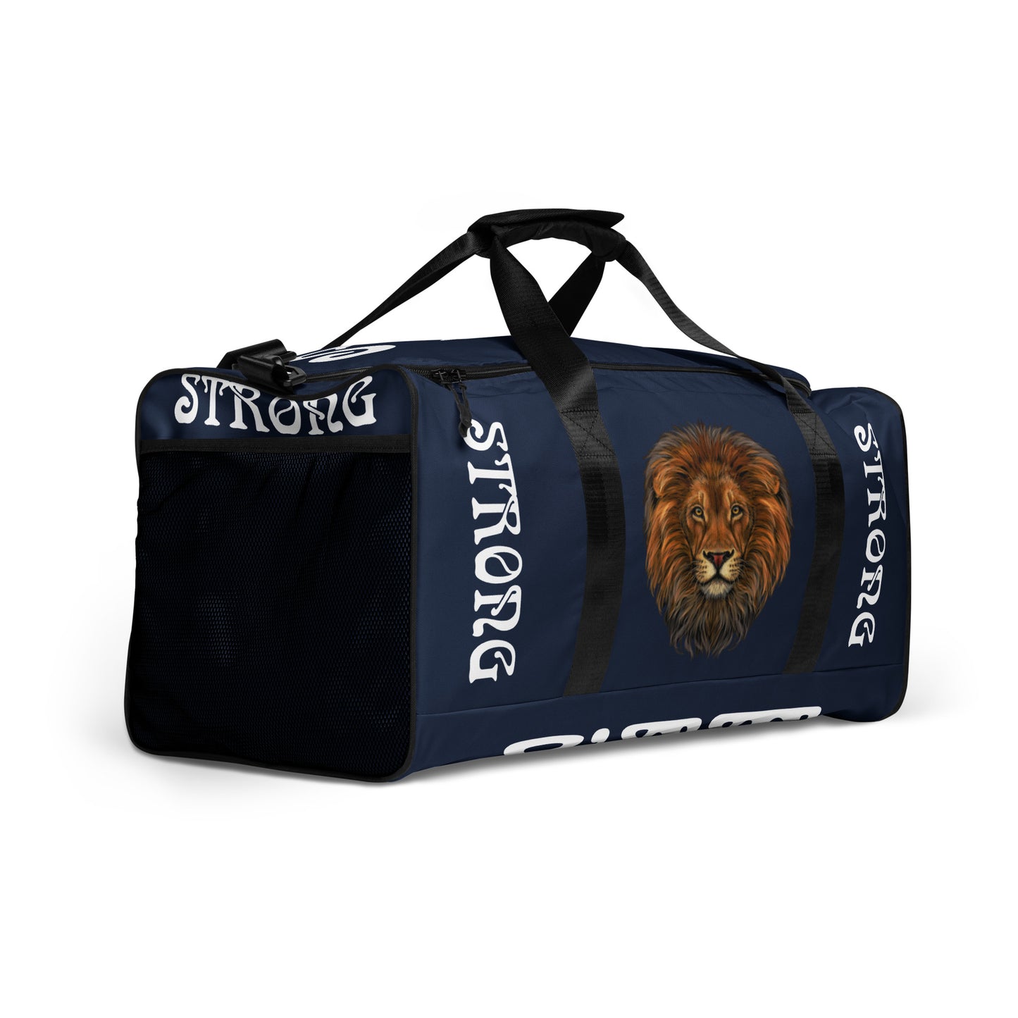 “STRONG” Navy Duffle Bag W/White Font