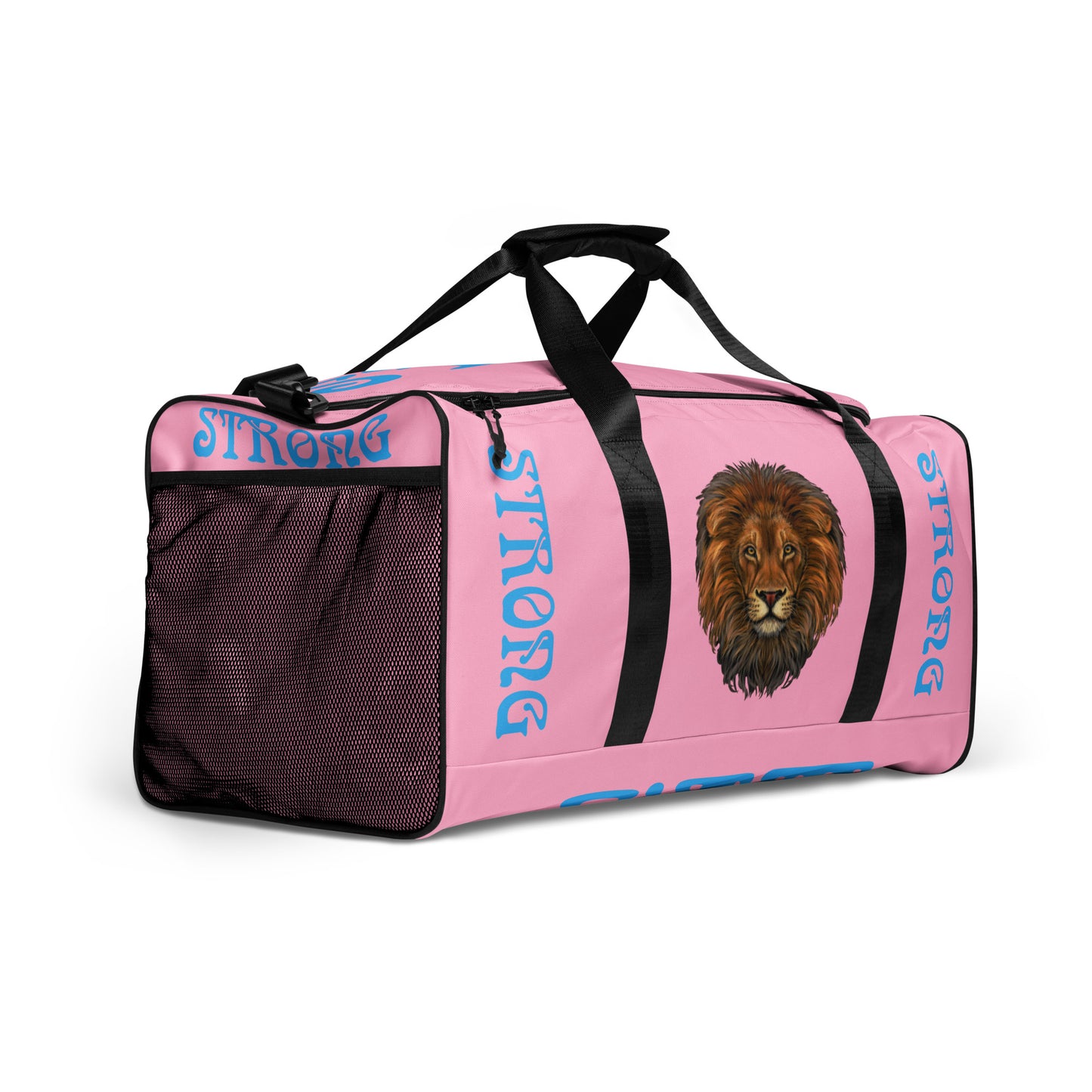 “STRONG” Cotton Candy Duffle Bag W/SkyBlue Font