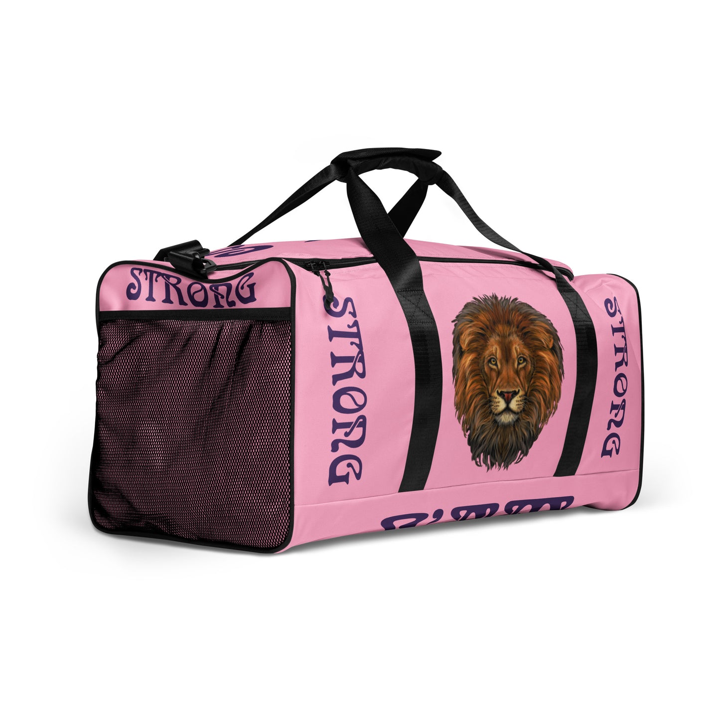 “STRONG” Cotton Candy Duffle Bag W/Purple Font