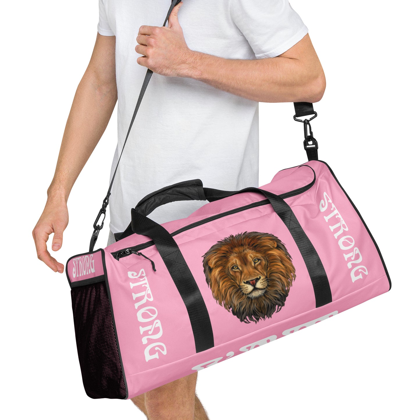 “STRONG” Cotton Candy Duffle Bag W/White Font