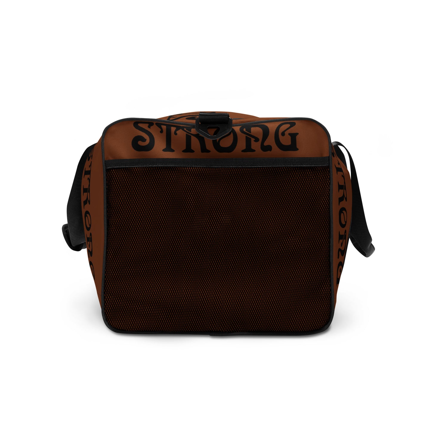 “STRONG” Brown Duffle Bag W/Black Font