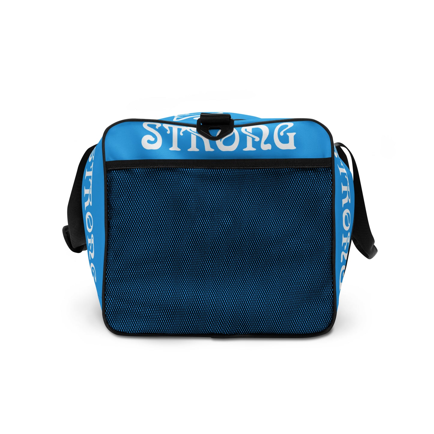 “STRONG”SkyBlue Duffle Bag W/White Font