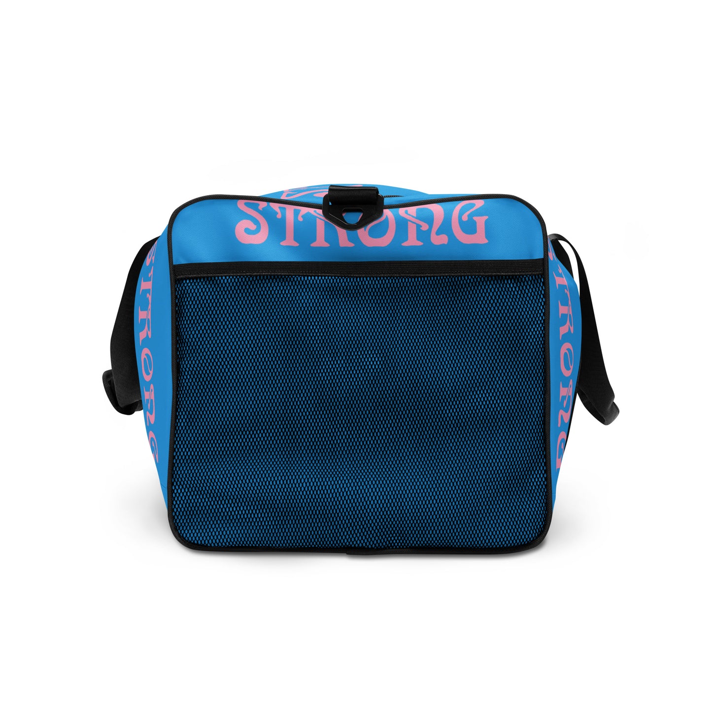 “STRONG”SkyBlue Duffle Bag W/Cotton Candy Font