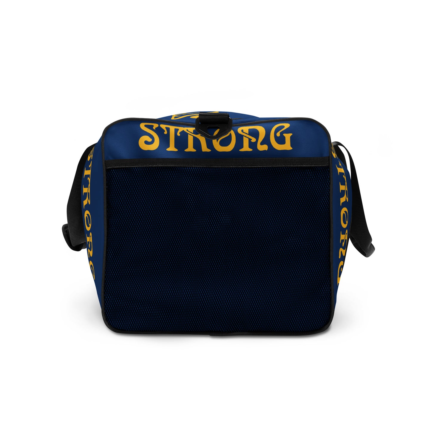 “STRONG” Blue Duffle Bag W/Yellow Font