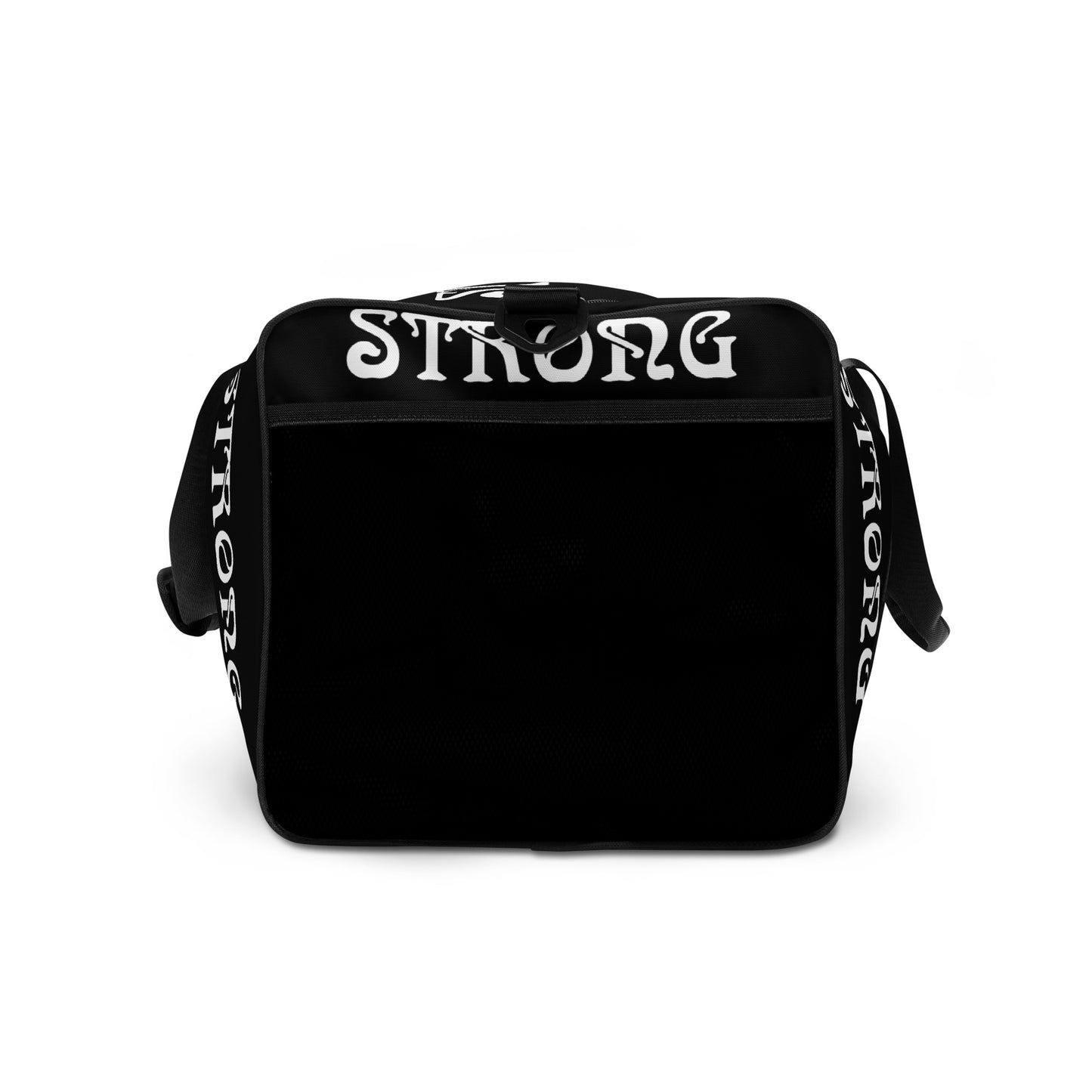 “STRONG” Black Duffle Bag W/White Font