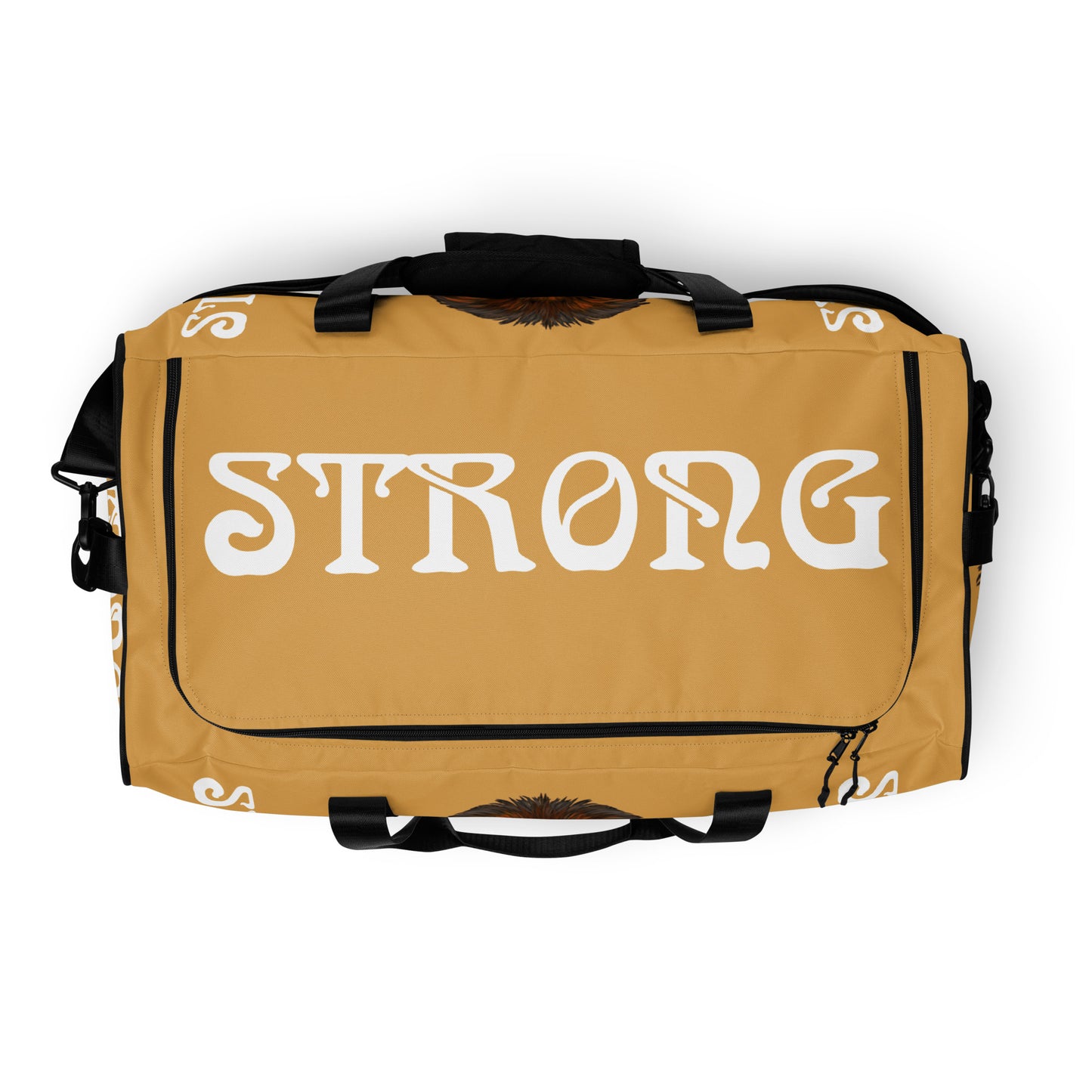 “STRONG” Fawn Duffle Bag W/White Font