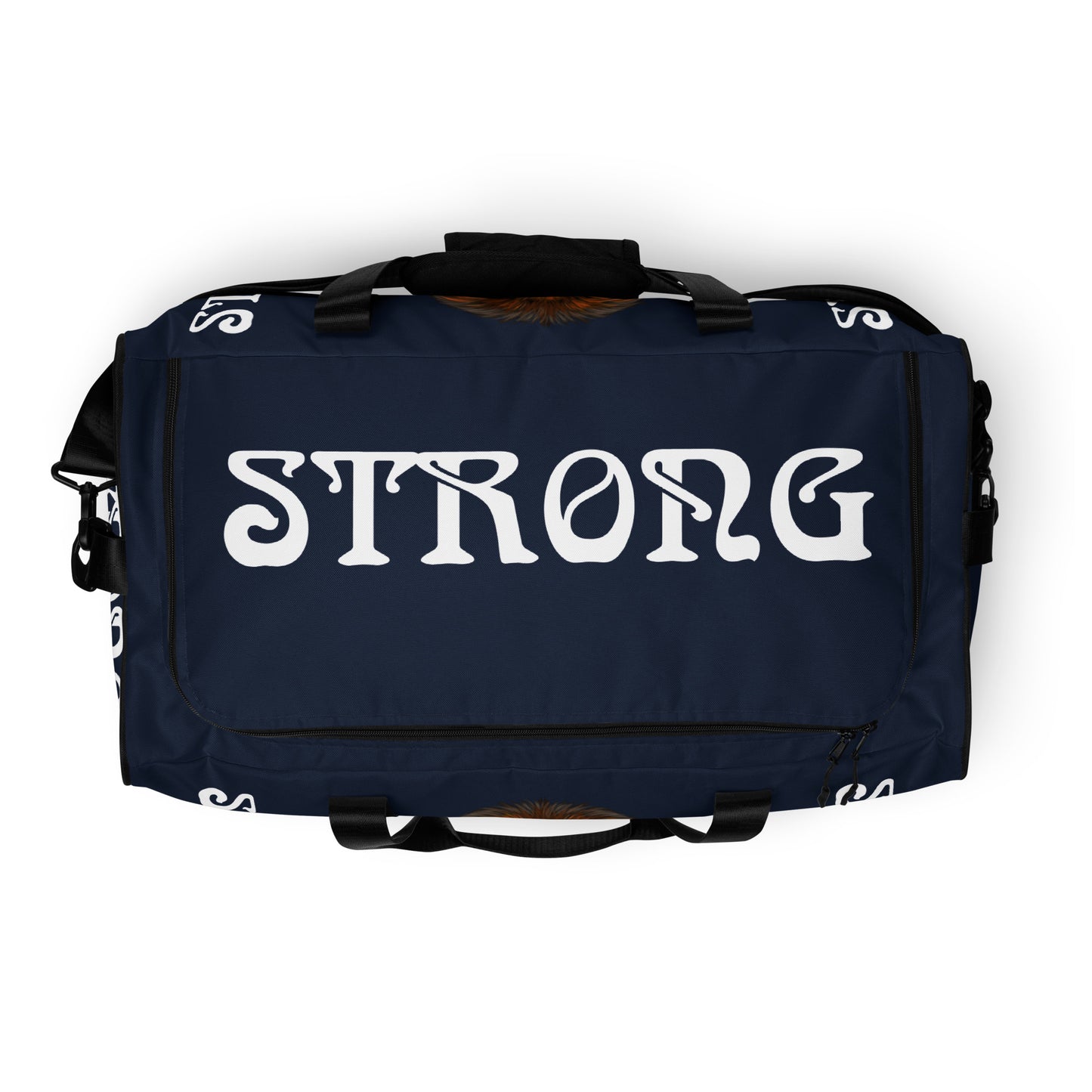 “STRONG” Navy Duffle Bag W/White Font