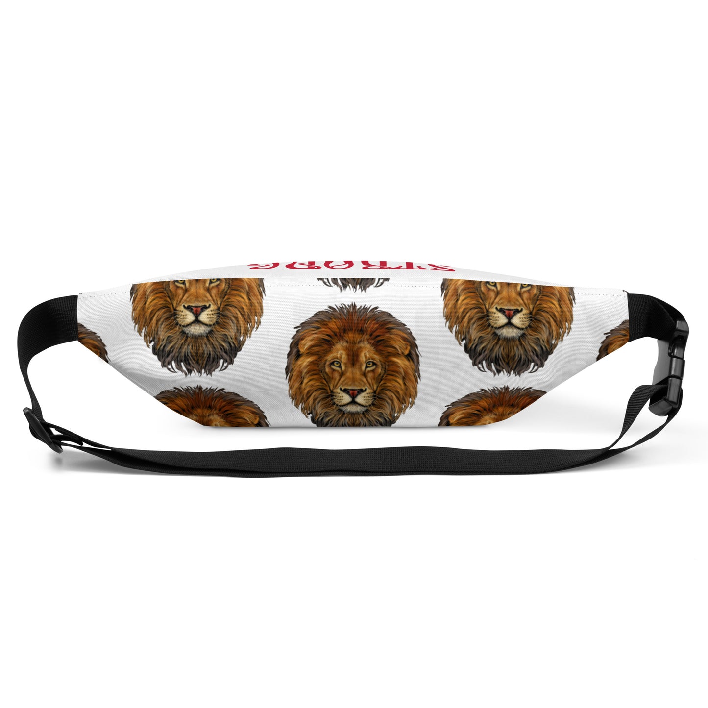 “STRONG”White Fanny Pack W/Red Font