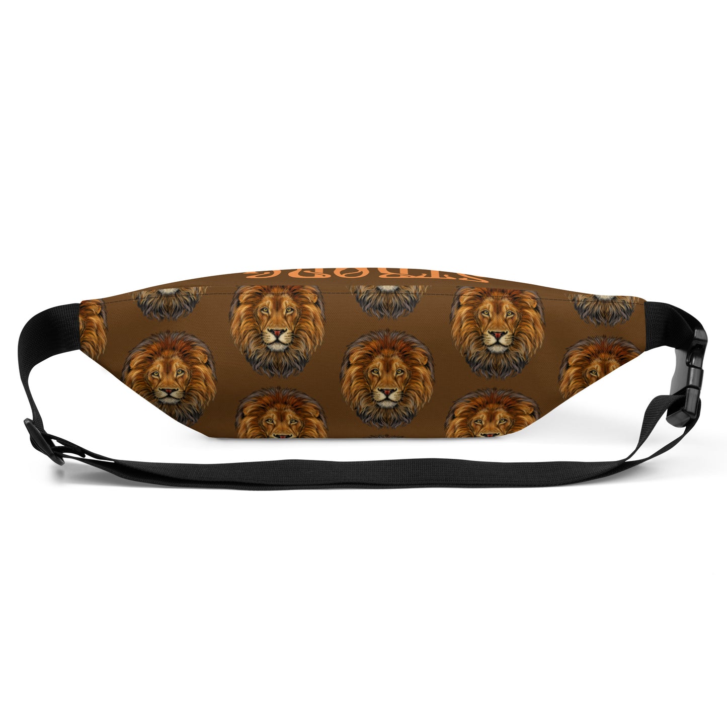 “STRONG”Brown Fanny Pack W/Orange Font