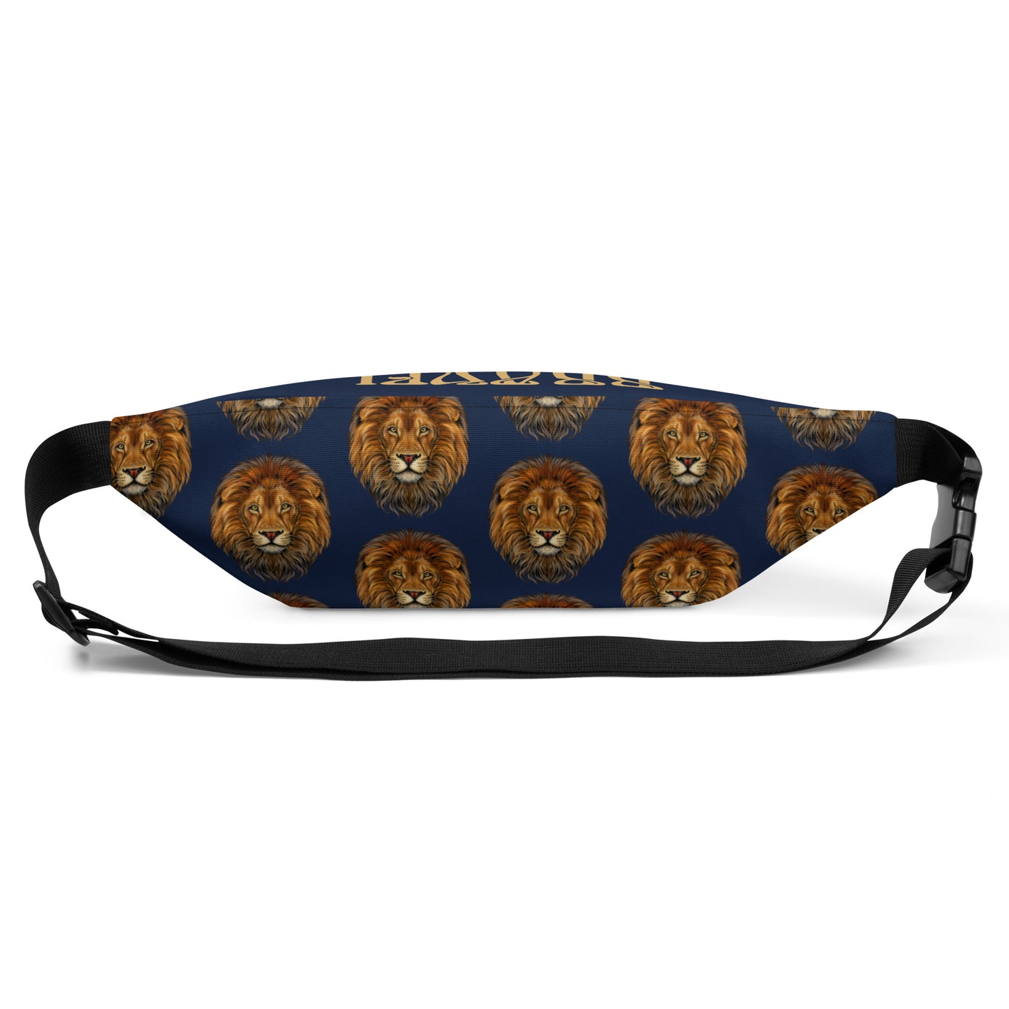 “BRAVE”Navy Fanny Pack W/Fawn Font