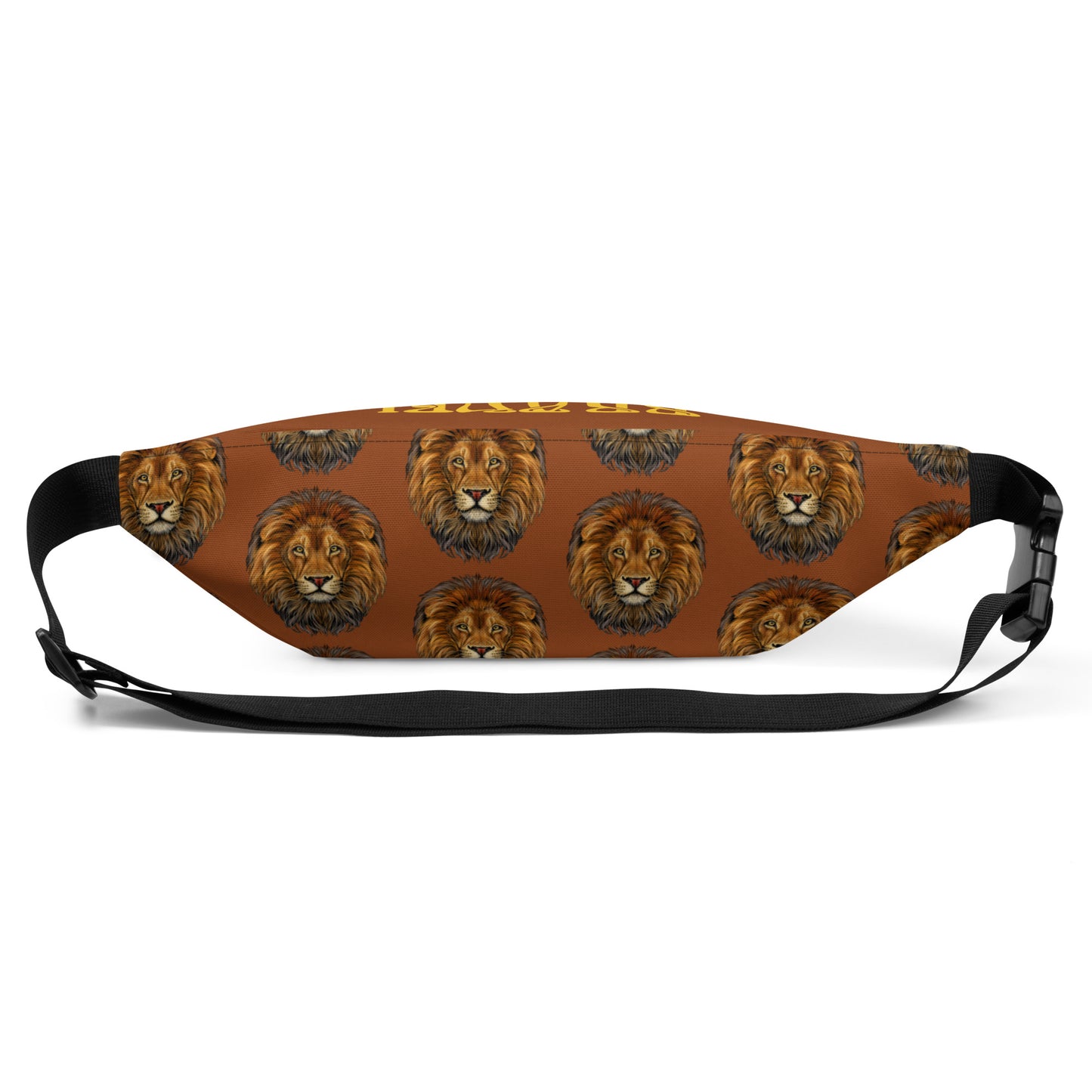 “STRONG”Brown Fanny Pack W/Yellow Font