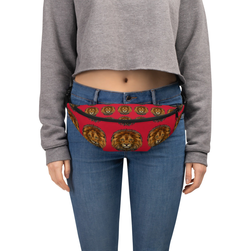 “LION”Red Fanny Pack
