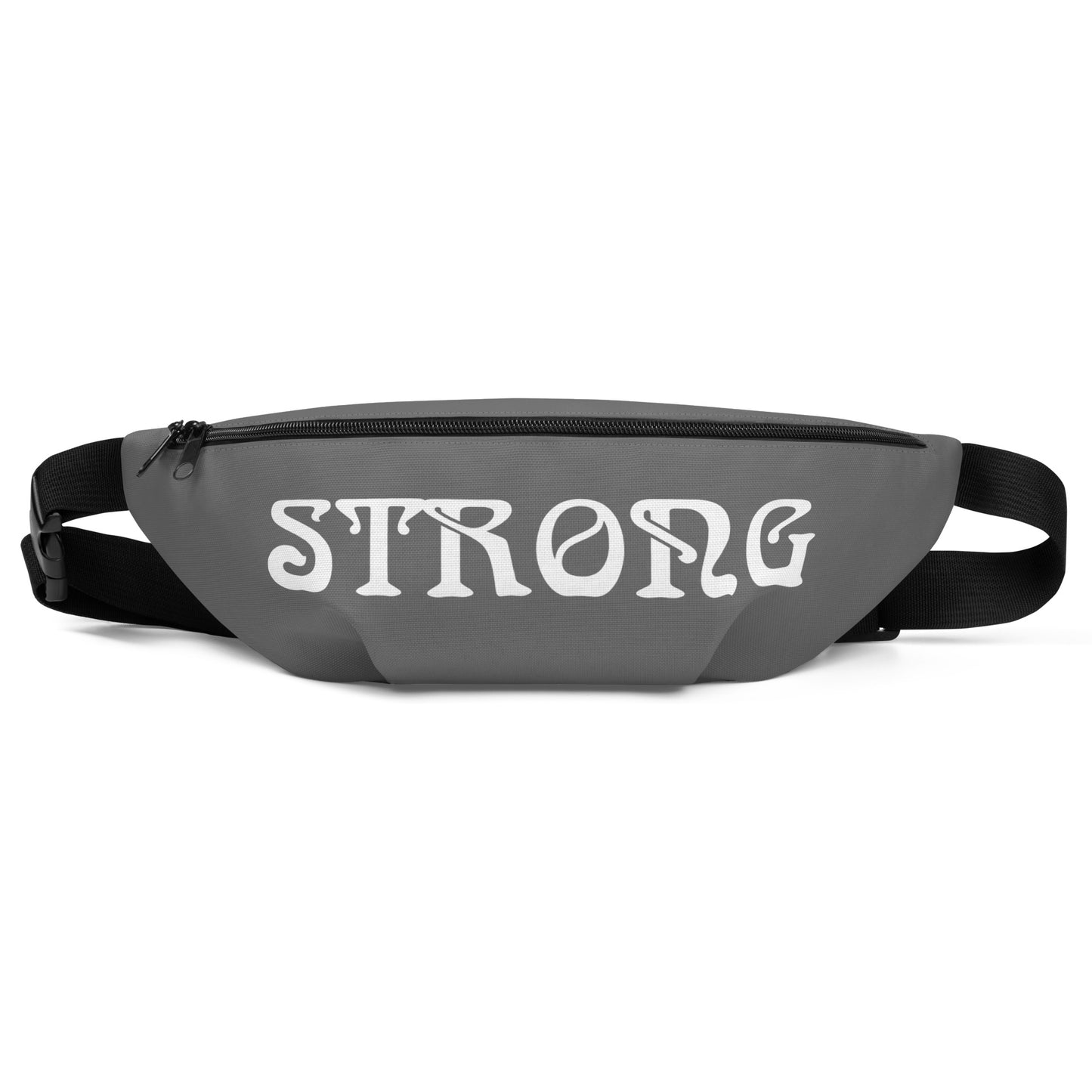 “STRONG”Grey Fanny Pack W/White Font