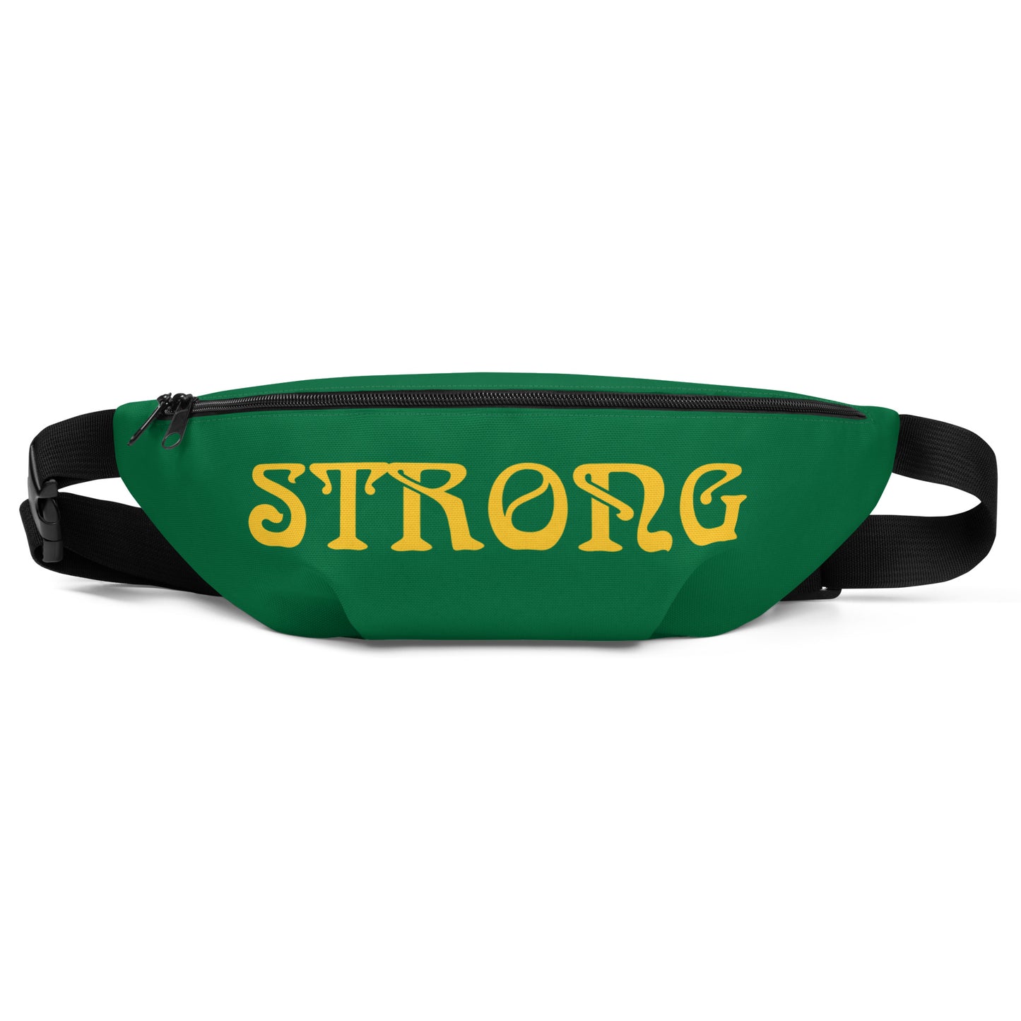 “STRONG”Green Fanny Pack W/Yellow Font