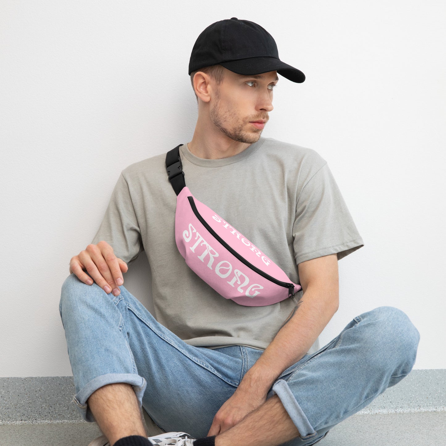 “STRONG”Cotton Candy Fanny Pack W/White Font