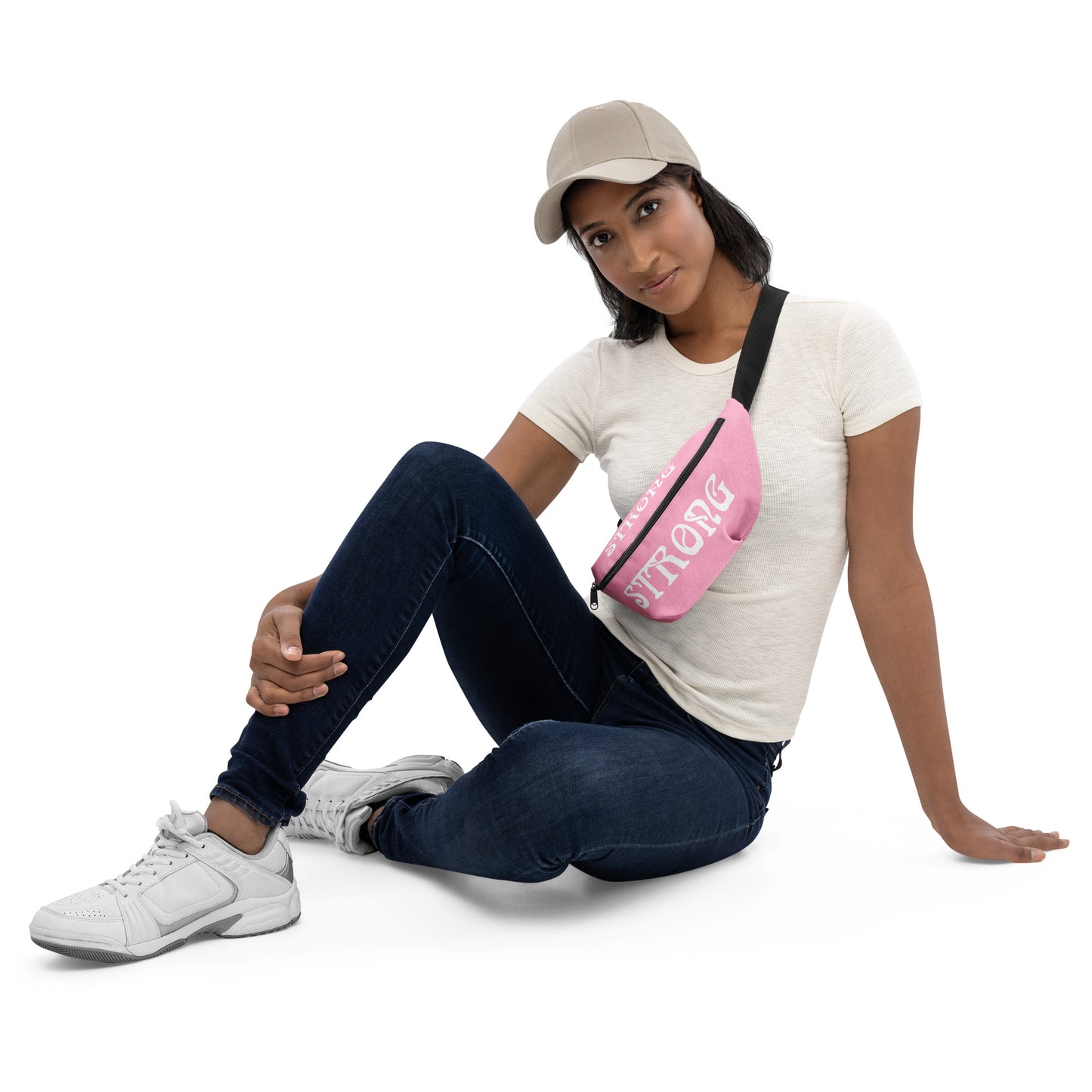 “STRONG”Cotton Candy Fanny Pack W/White Font