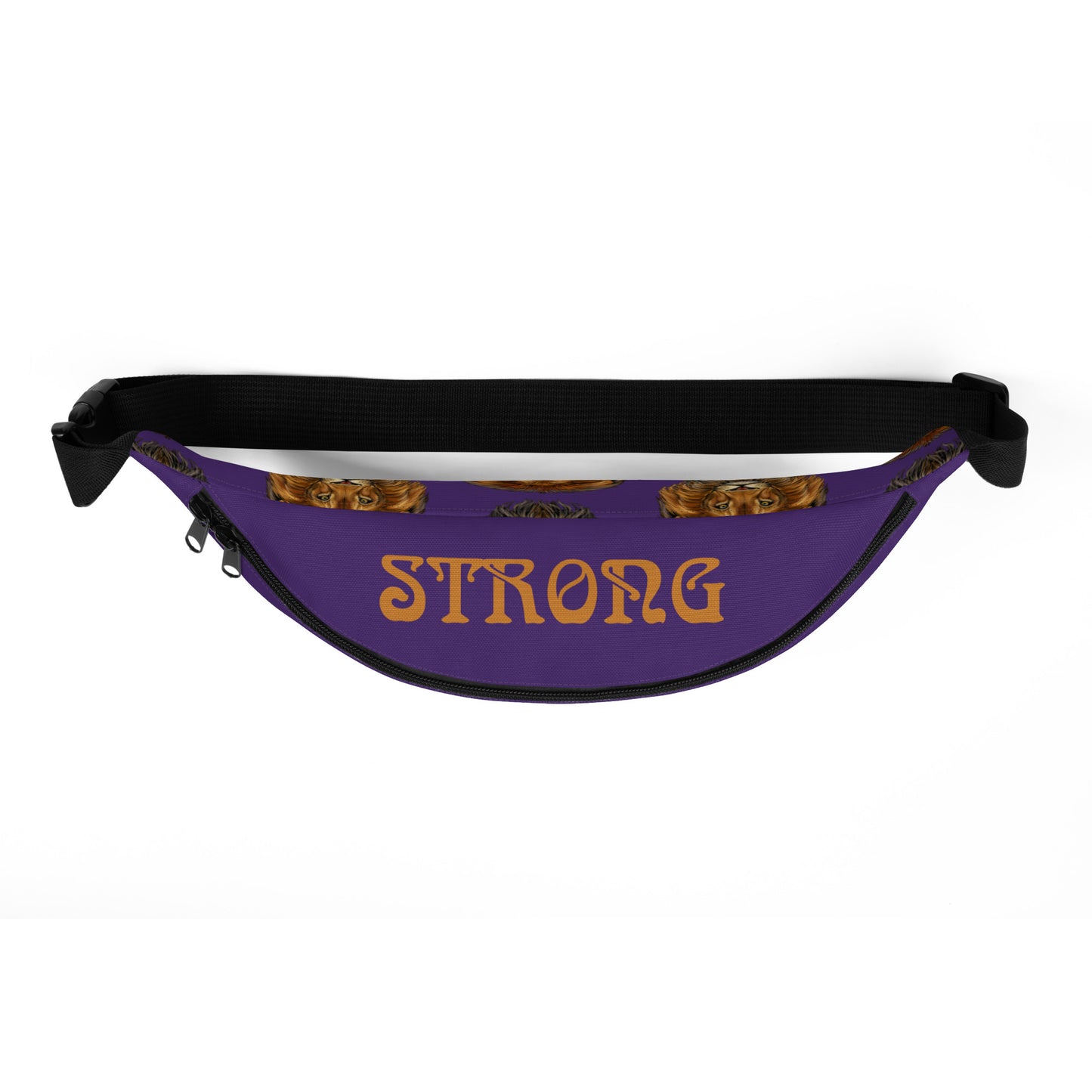 “STRONG”Purple Fanny Pack W/Bronze Font