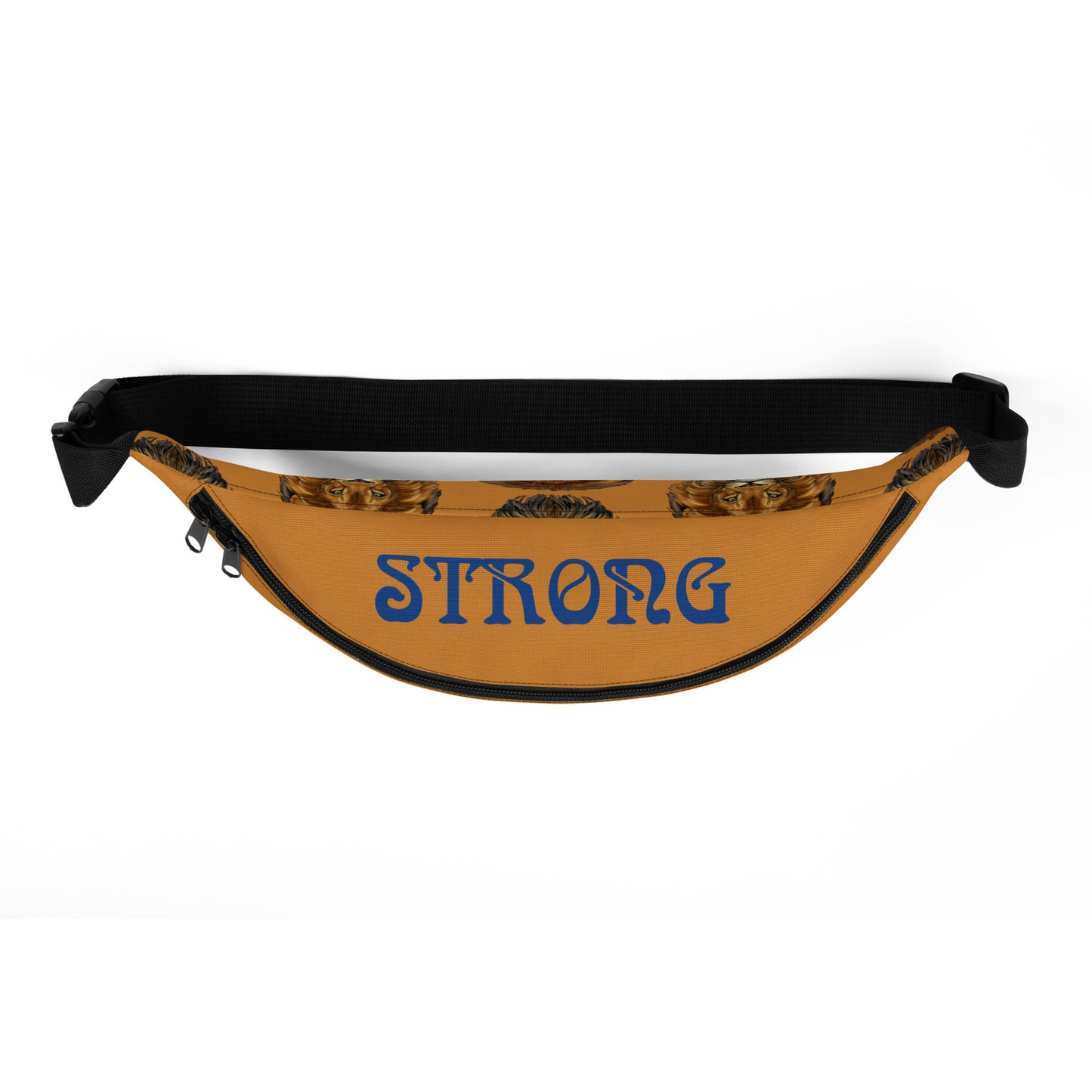 “STRONG”Bronze Fanny Pack W/Blue Font